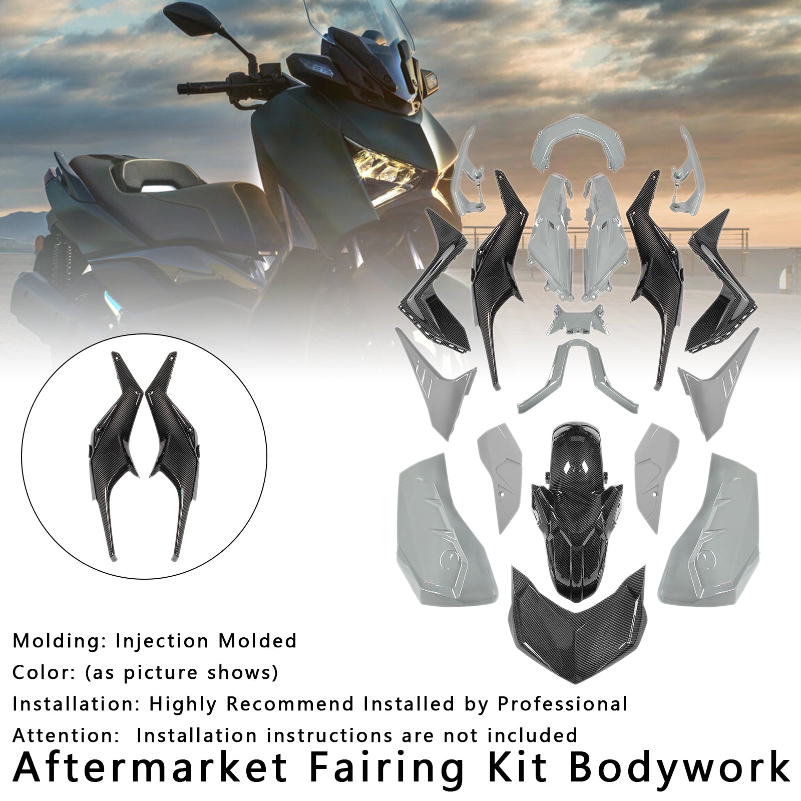 2023-2024 Yamaha X-Max 300 Xmax Injection Bodywork Fairring Kit