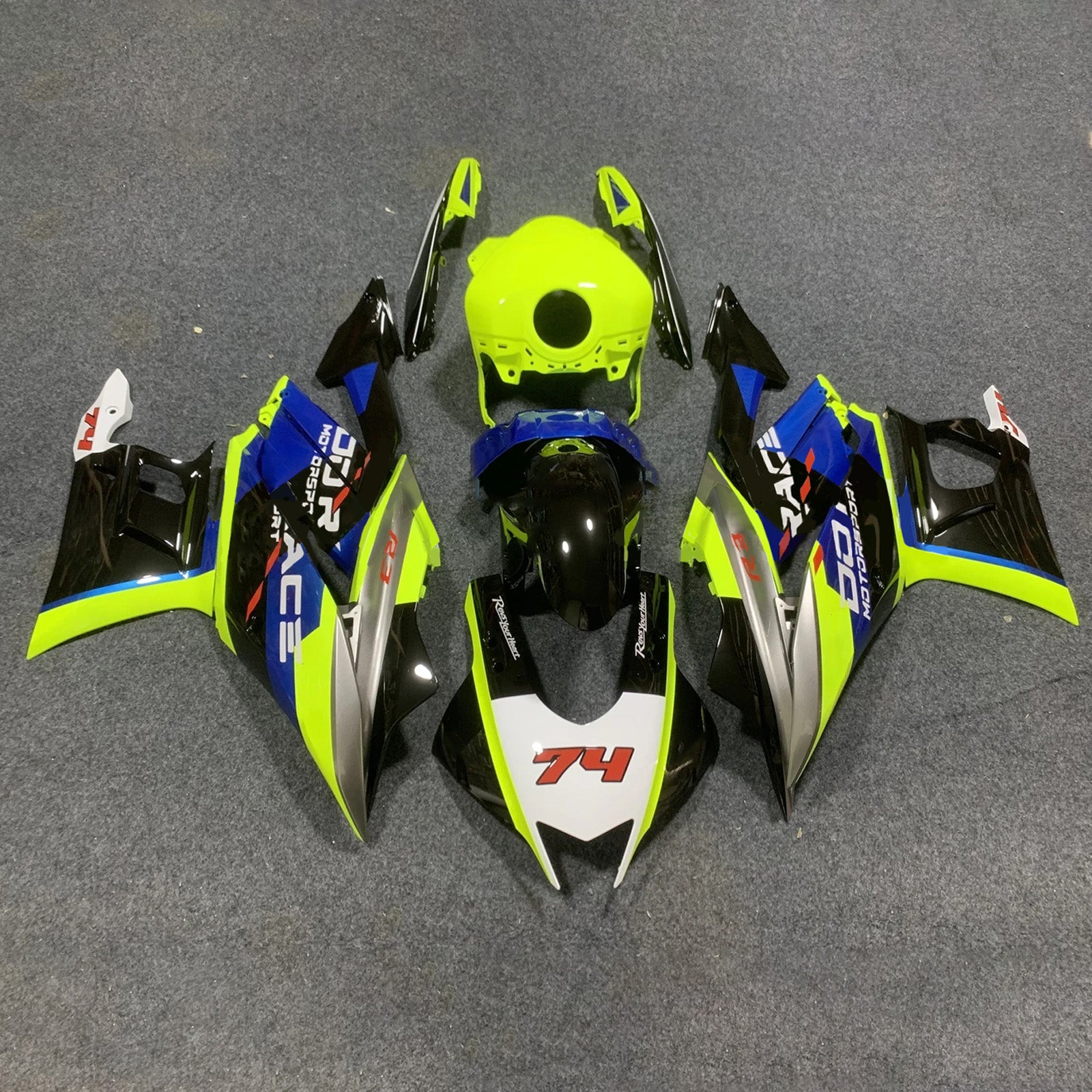 2022-2023 Yamaha YZF-R3 R25 Kit de carénage injection de carrosserie en plastique Abs
