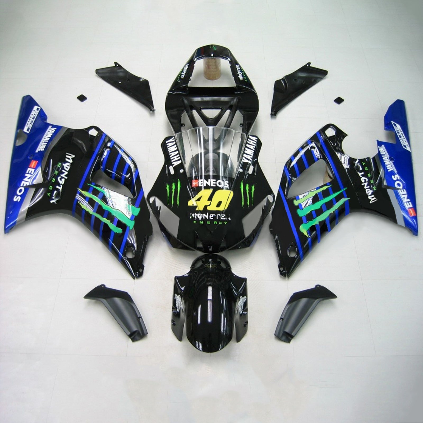 2000-2001 Yamaha YZF 1000 R1 Injeksjon Fairing Kit Bodywork Plastic ABS #101
