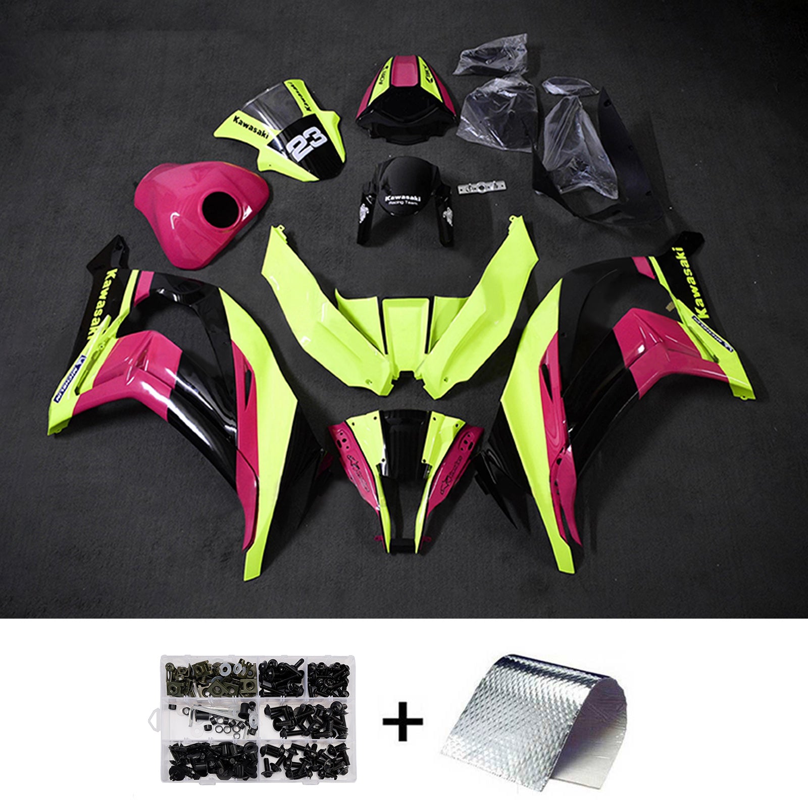 Injection Fairing Kit Bodywork Plastic ABS fit For Kawasaki ZX10R 2011-2015