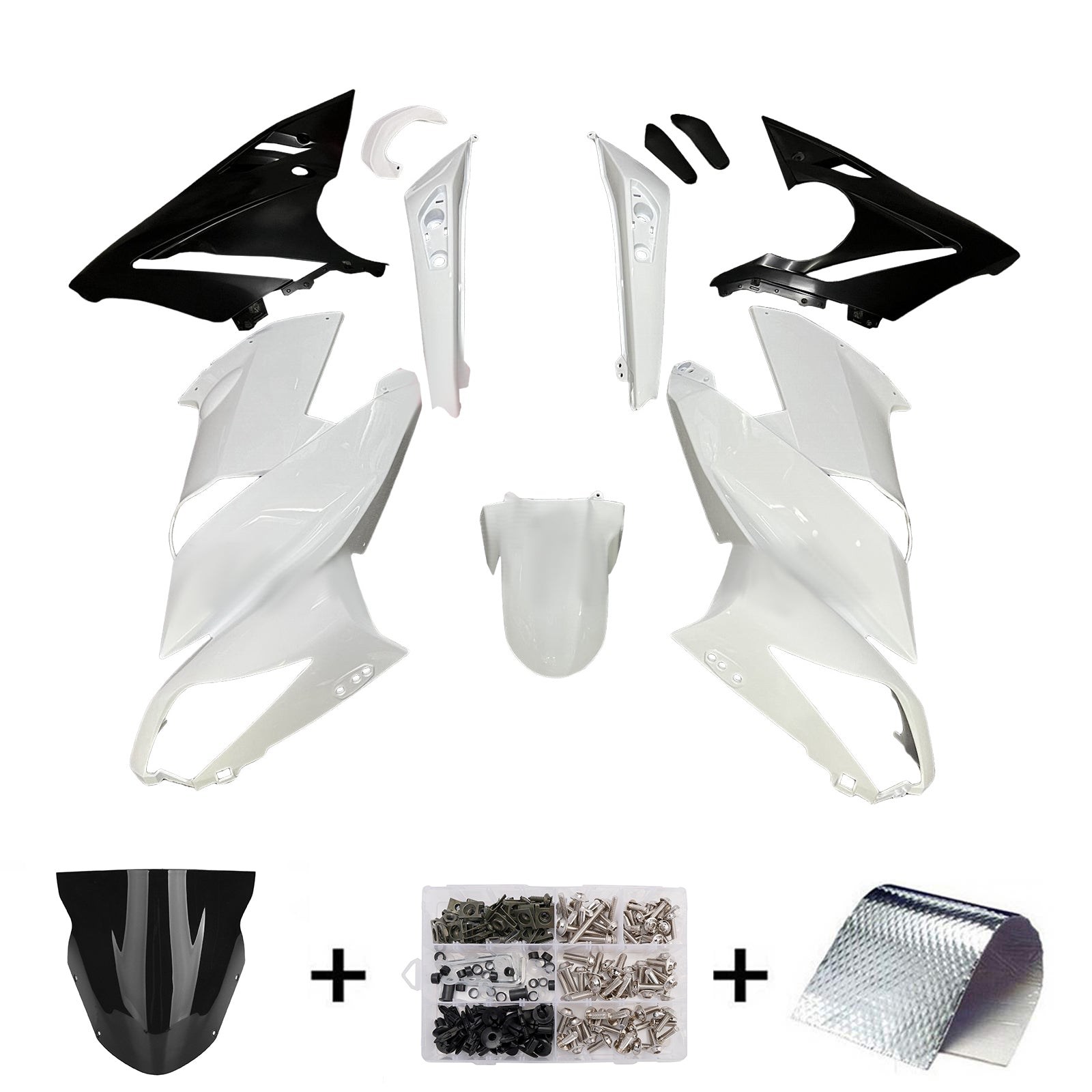 Kit de carenagem de injeção Plástico para Kawasaki Ninja650 ER-6F EX650 2009-2011