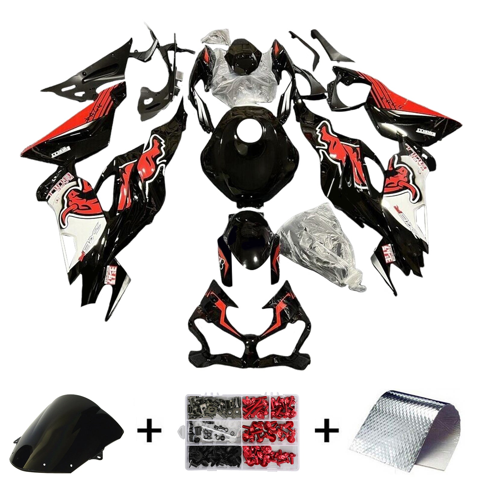 2019-2023 Kawasaki ZX6R Kit de camerage d'injection de camers de carrosserie en plastique