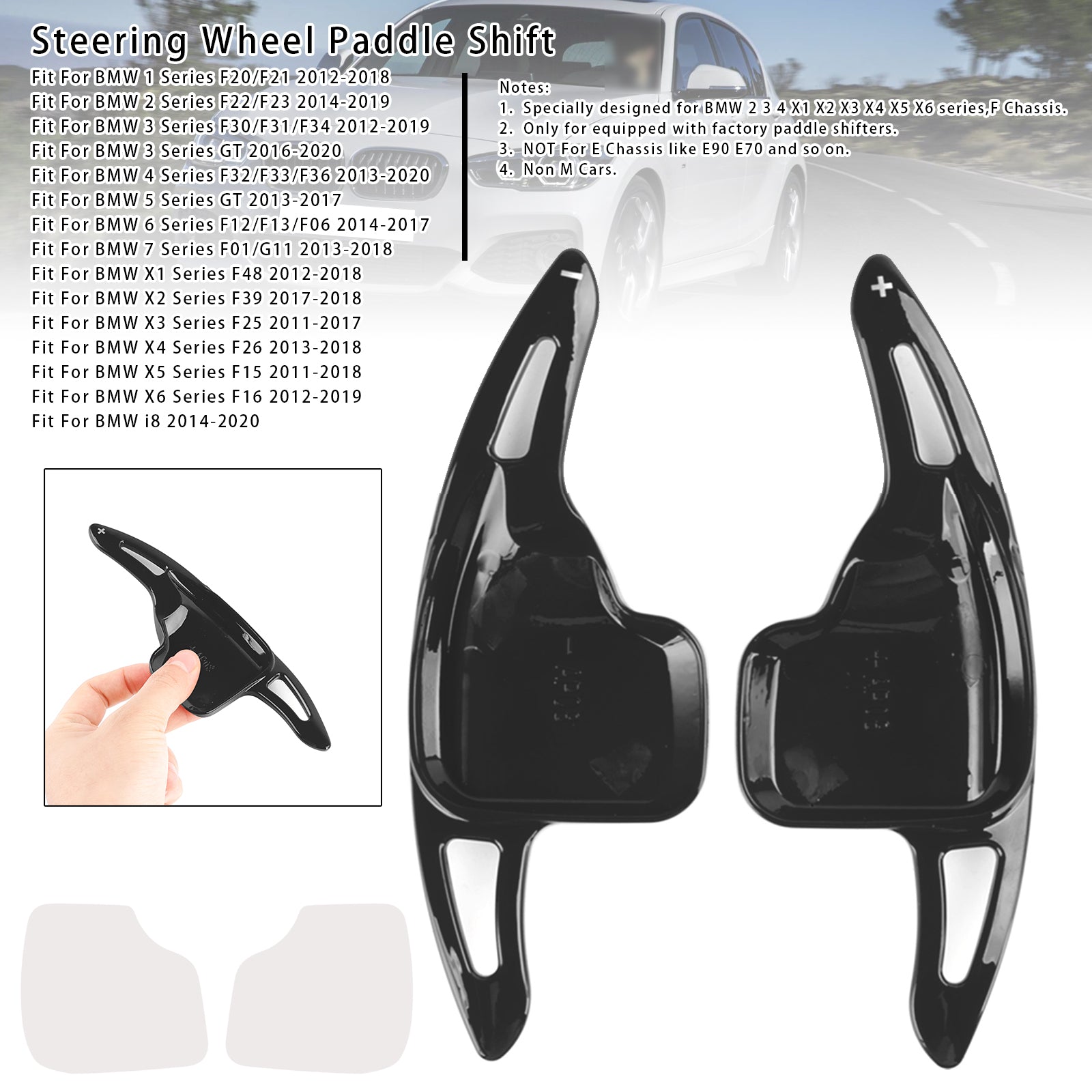 Extensiones de palanca de cambios del volante para BMW F22 F23 X1 X6