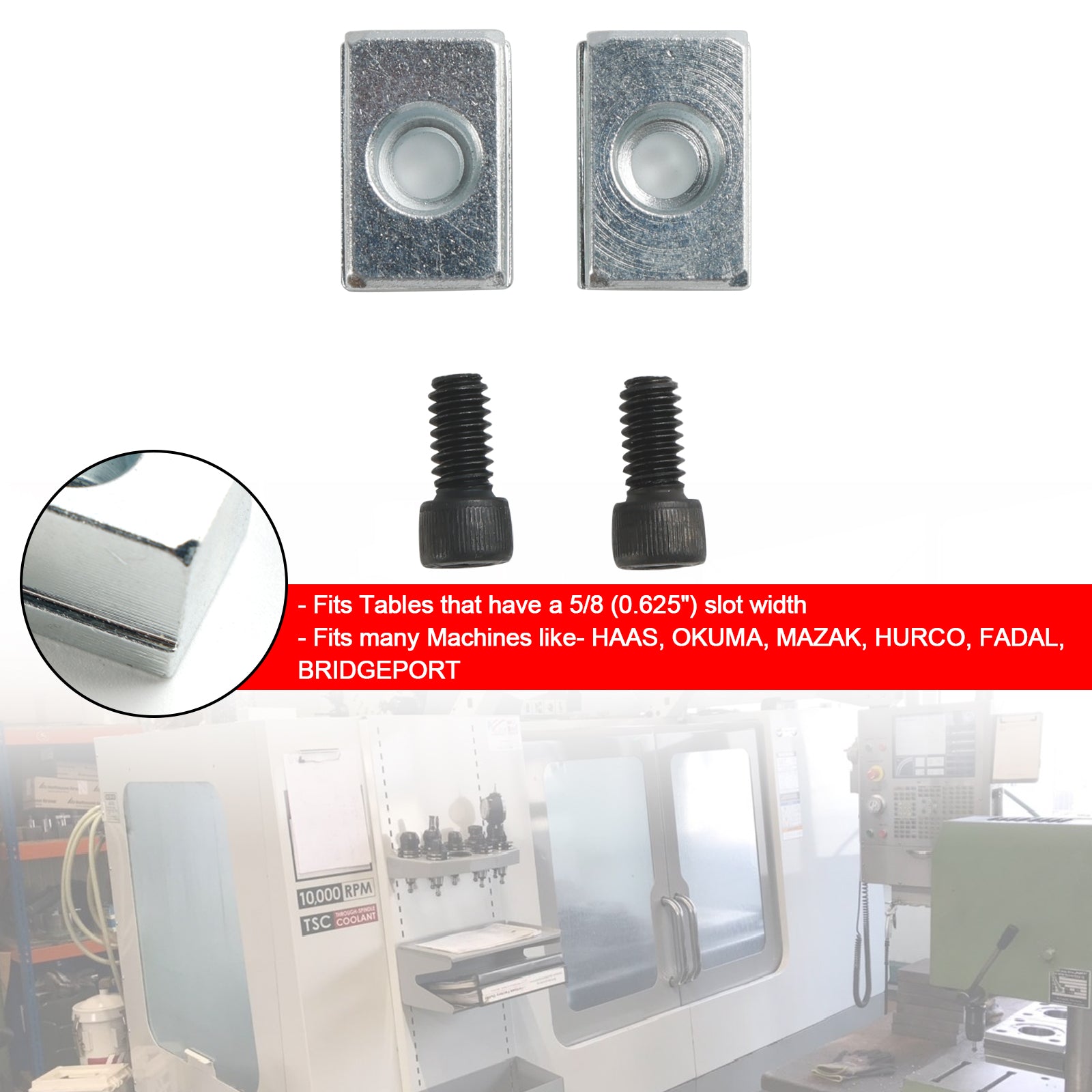 Clés étau de style Kurt en acier 4140 11/16 X 5/8 pouces