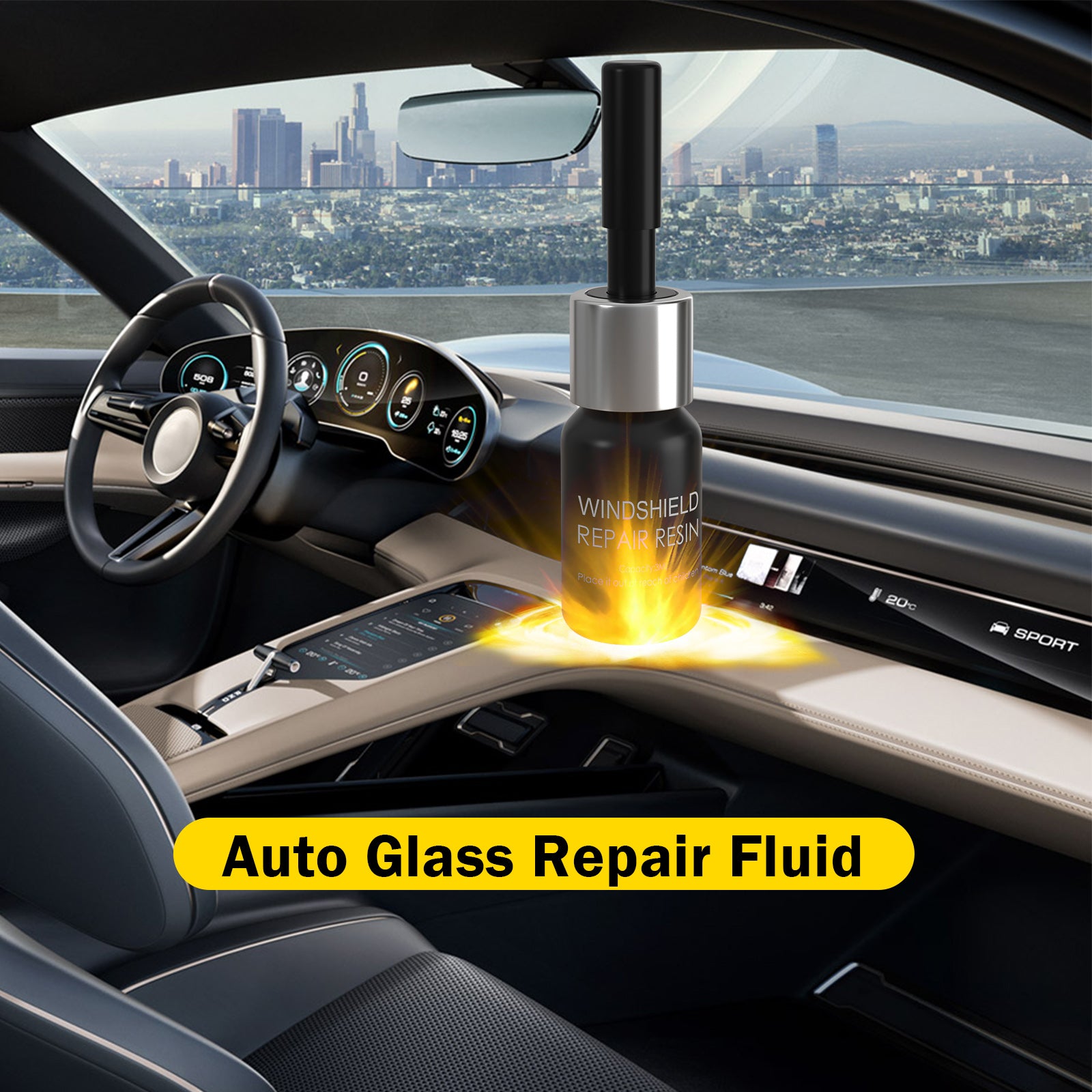 Autoruit gebarsten reparatietool Upgrade Autoglas Nano-reparatievloeistof