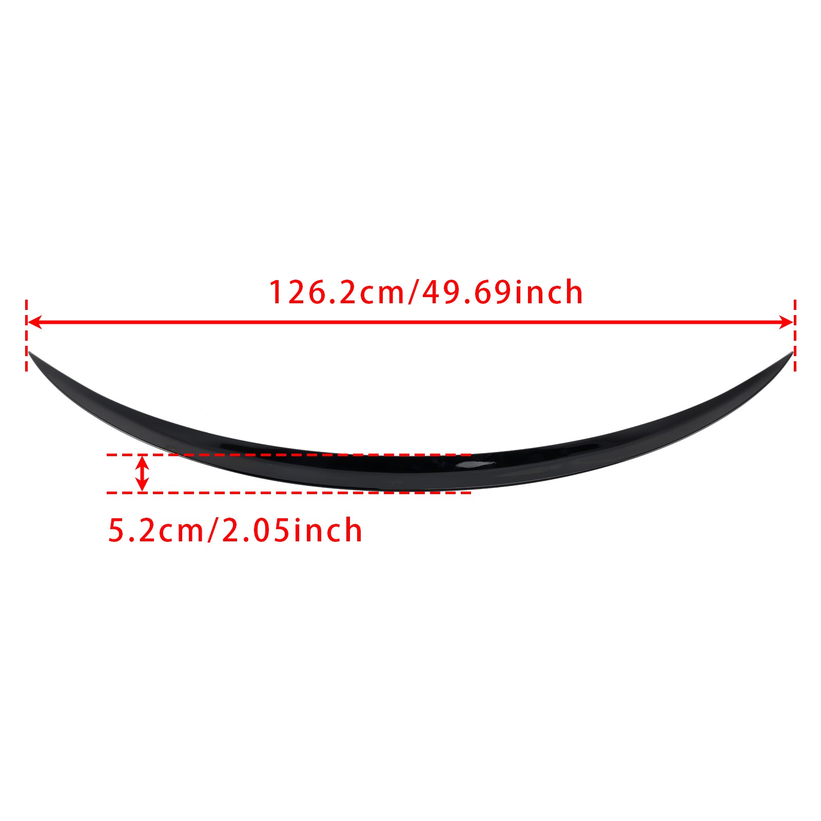 2016+ Mercedes-Benz E-Klasse C238 W213 Coupé AMG-stil bakspoiler i glanset sort