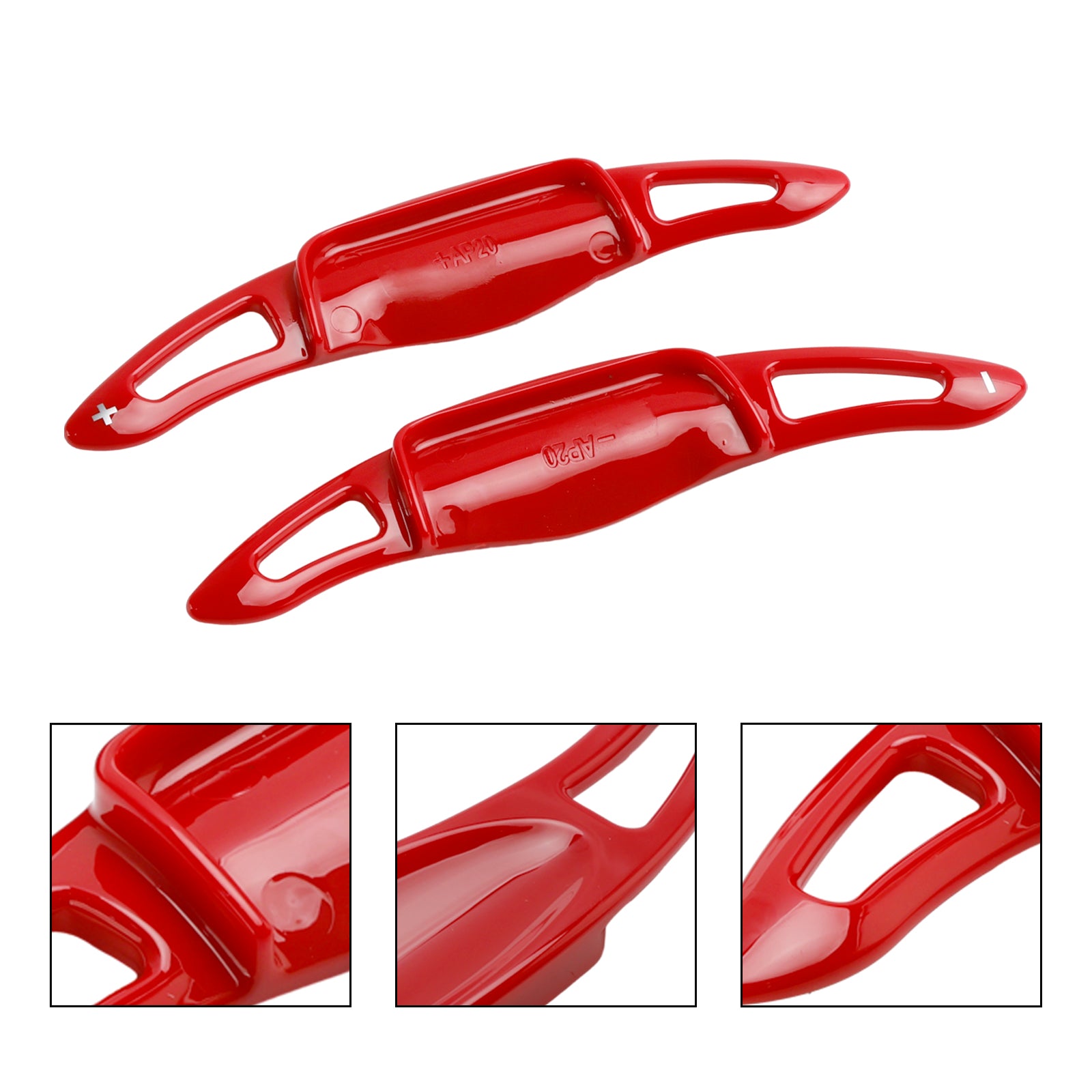 2pcs Red Wheel Roddle Shifter Extension Fit Toyota Camry Avalon Corolla