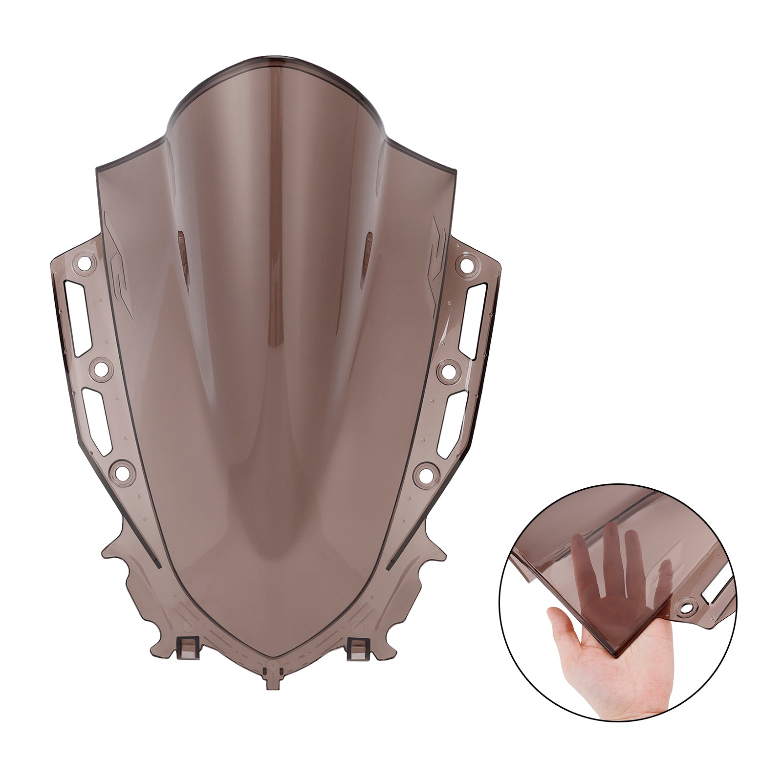 Černé sklo čelného skla vhodné pre Yamaha YZF R15 V4 2021-2024