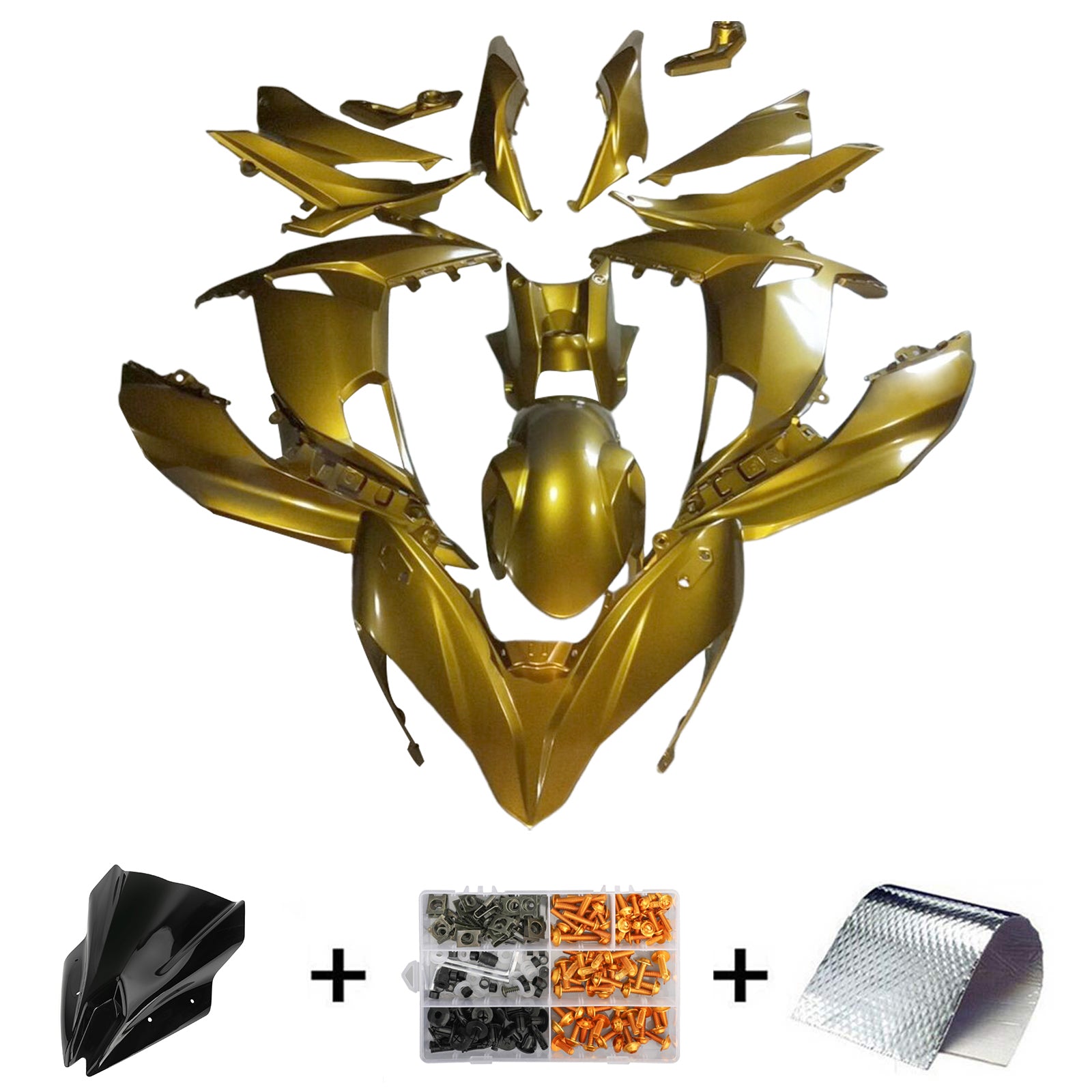 2017-2019 KAWASAKI ER6F/NINJA650R Injektionssats Kroppskroppsplast ABS