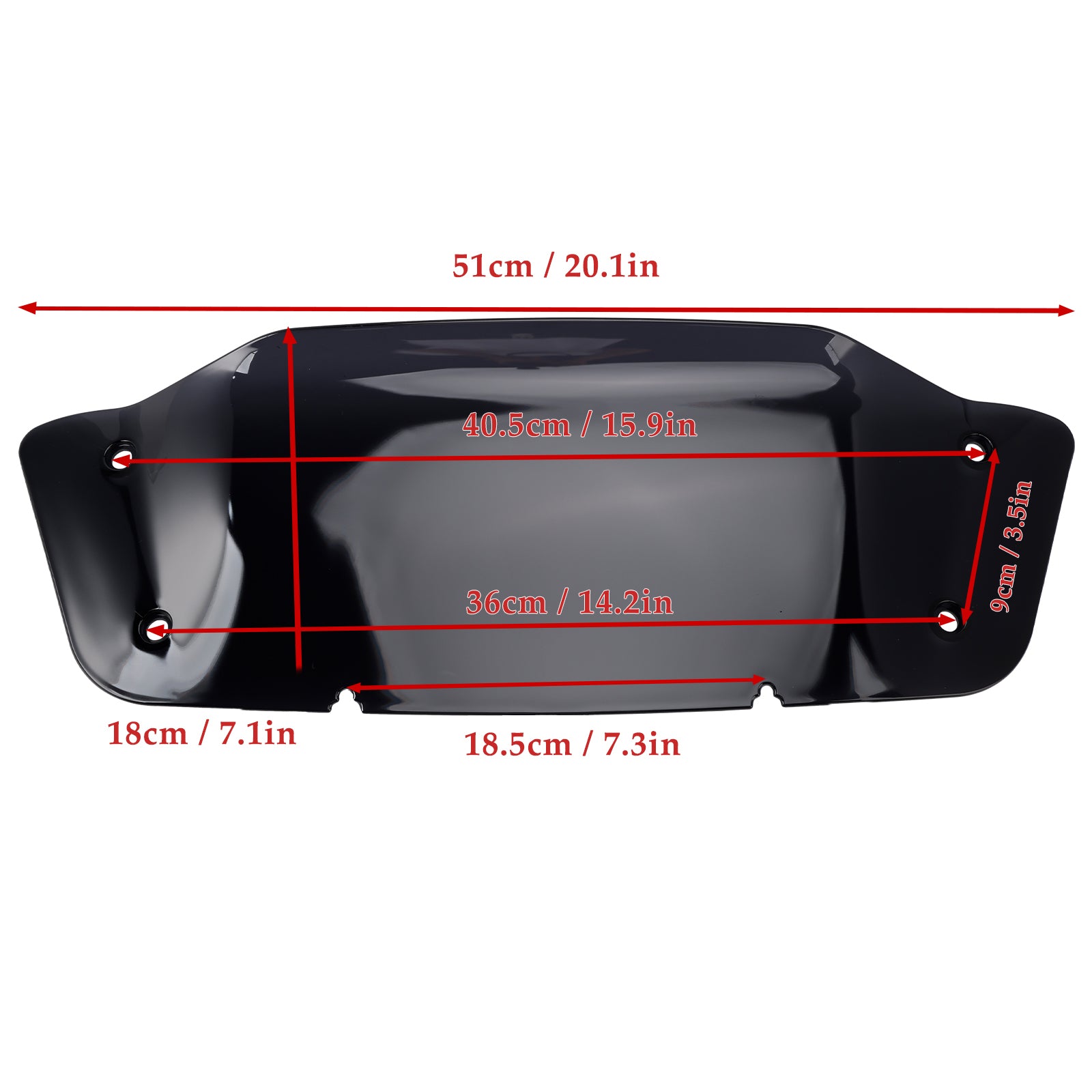 7" Vindskjerm vindskjerm passer til Touring Street Glide FLHX FLHXSE 2023-2024