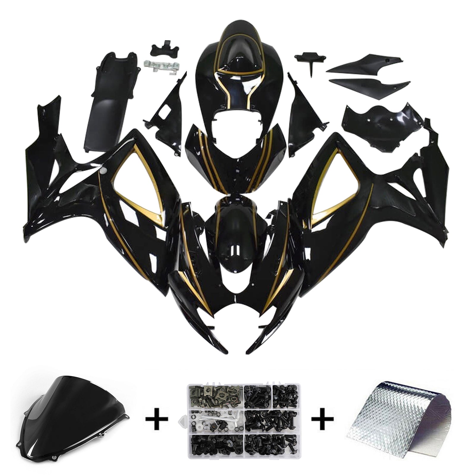 2006-2007 Suzuki GSXR 600/750 K6 Injeksjon Fairing Kit Bodywork Plastic ABS