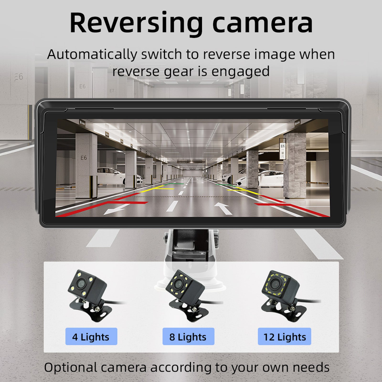 10.26" Auto MP5 prehrávač Bluetooth FM vysielač Bezdrôtový Carplay 4 LED kamera