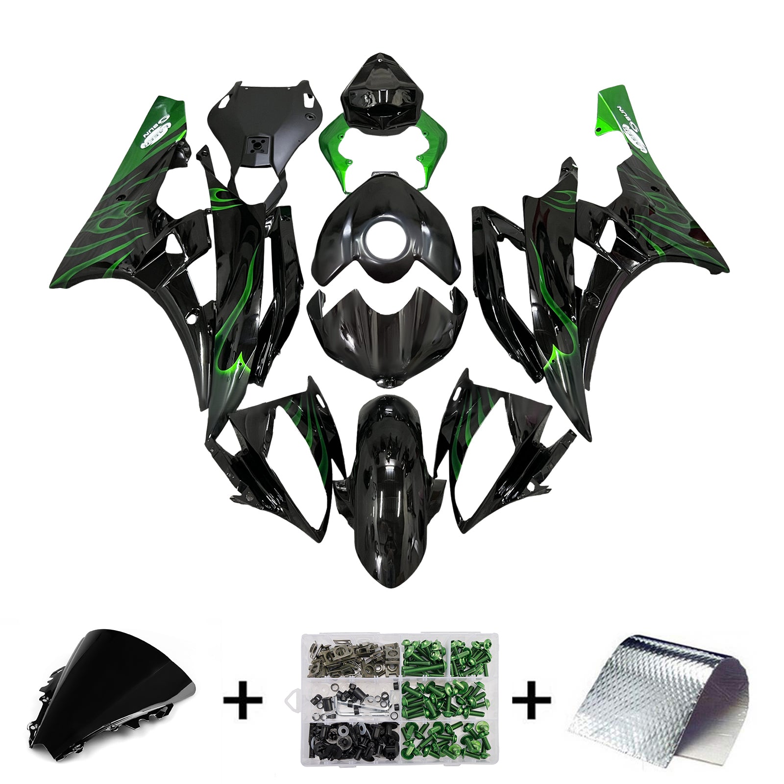 Kit de carénage d'injection carrosserie plastique ABS pour Yamaha YZFR6 YZF-R6 2006-2007