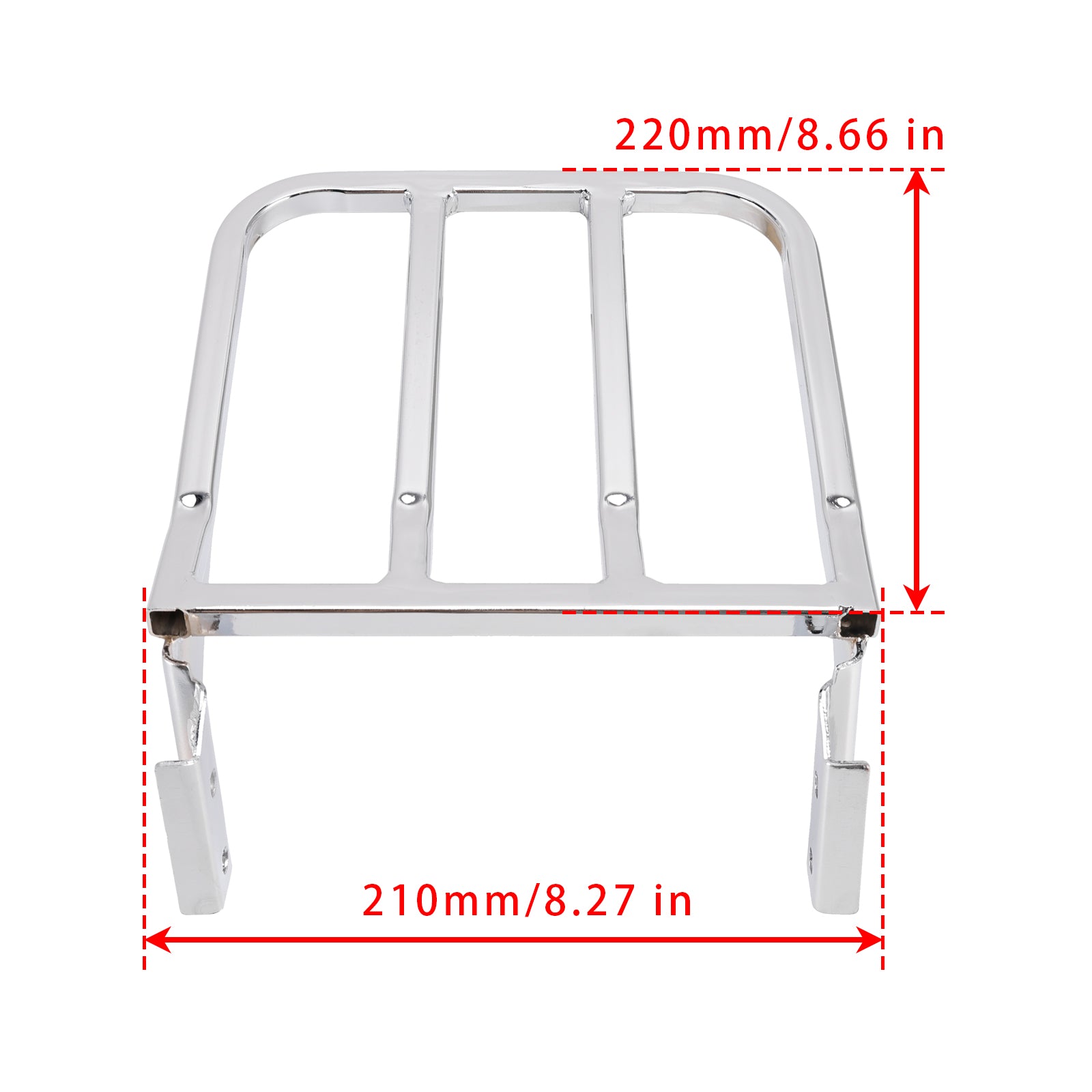 CHROME LUGGAGE RACK FOR SISSY BAR UPRIGHT FOR SPORTSTER XL 883 1200 2004-2020