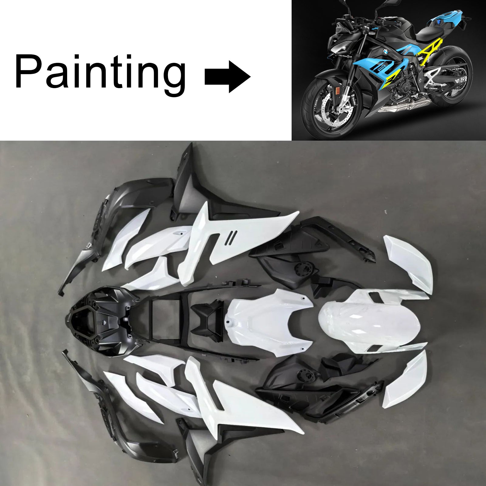 2021-2025 BMW S1000R vstrekovanie kapotážnej súpravy Bodywork plast ABS