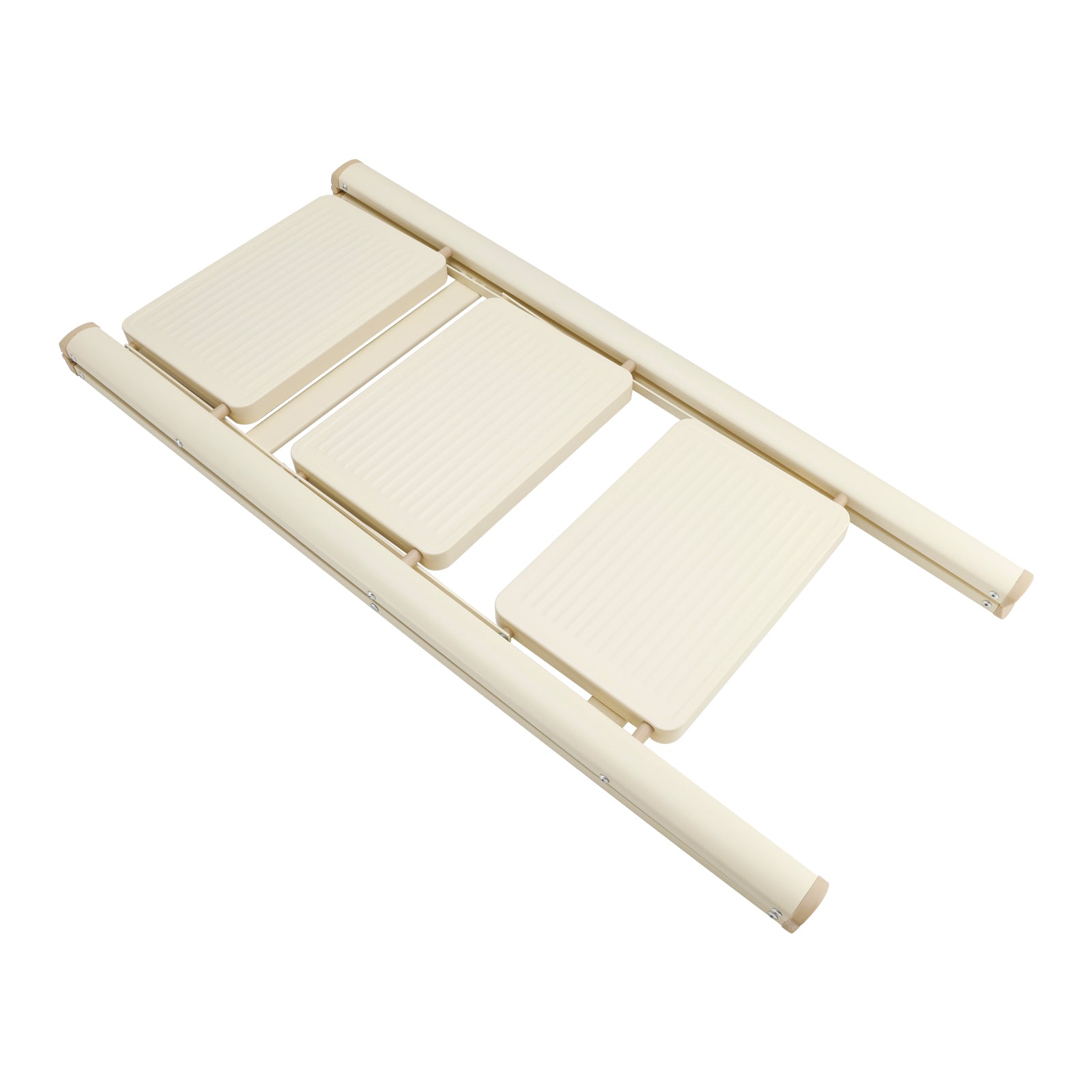 Trapladder, 3 lagen, opvouwbaar, aluminium, ladder, laadvermogen 330,7 lbs