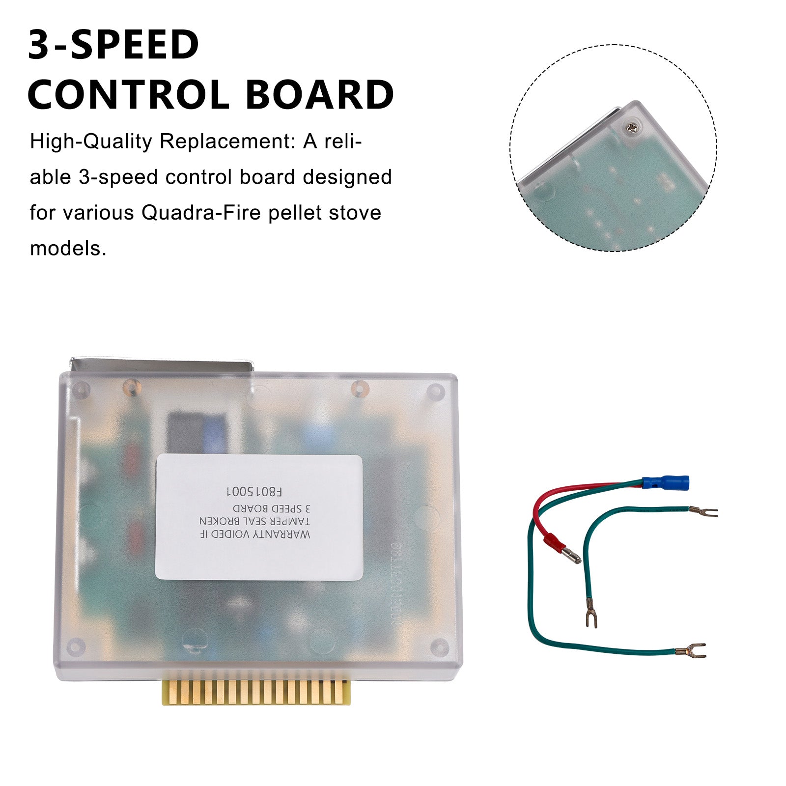 SRV7000-205/SRV7000-704 for Quadra-Fire Pellet 3 Speed Control Box Circuit Board