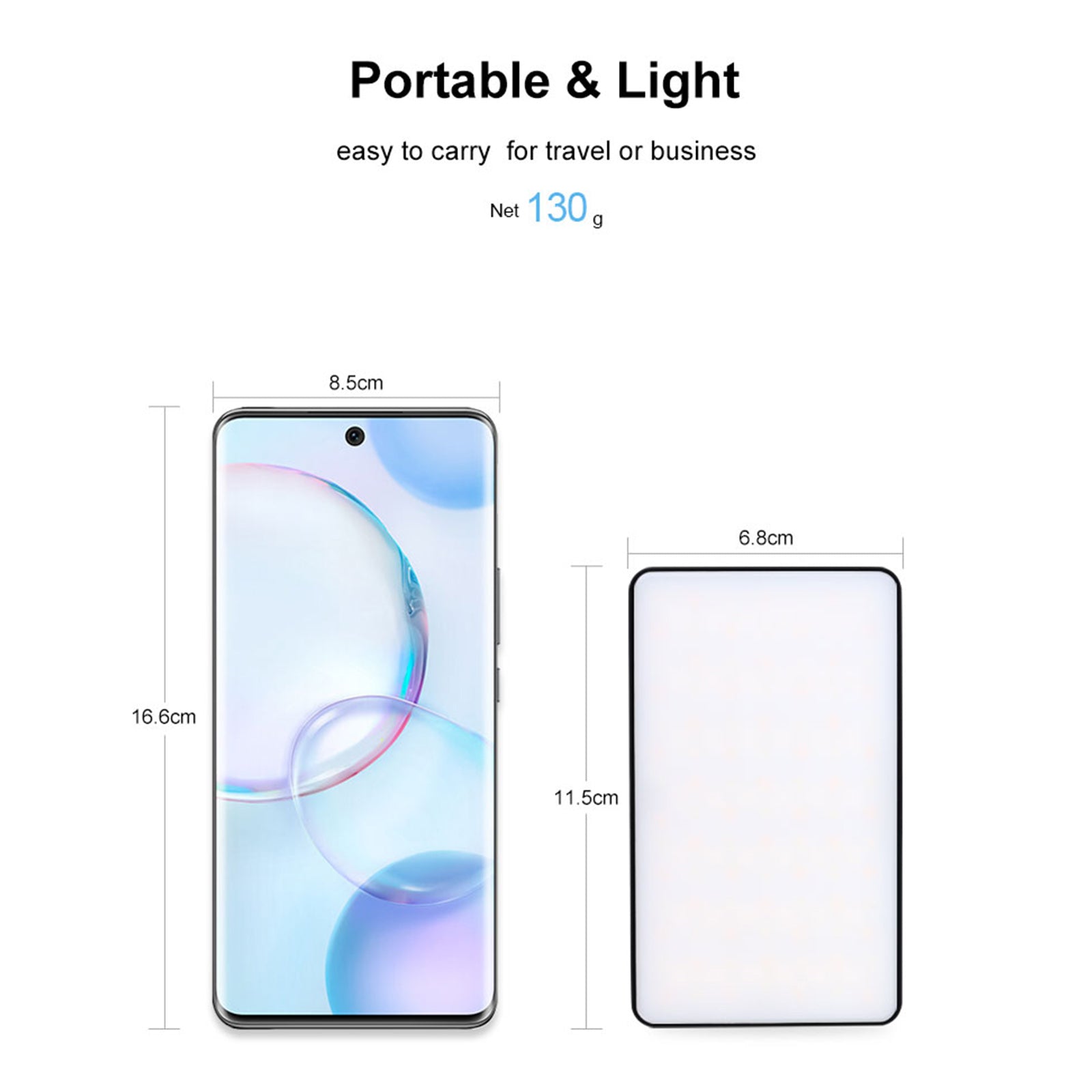 W140 RGB LED-videolampa fyllnadsljus videokamera mobiltelefon live skönhet utomhus