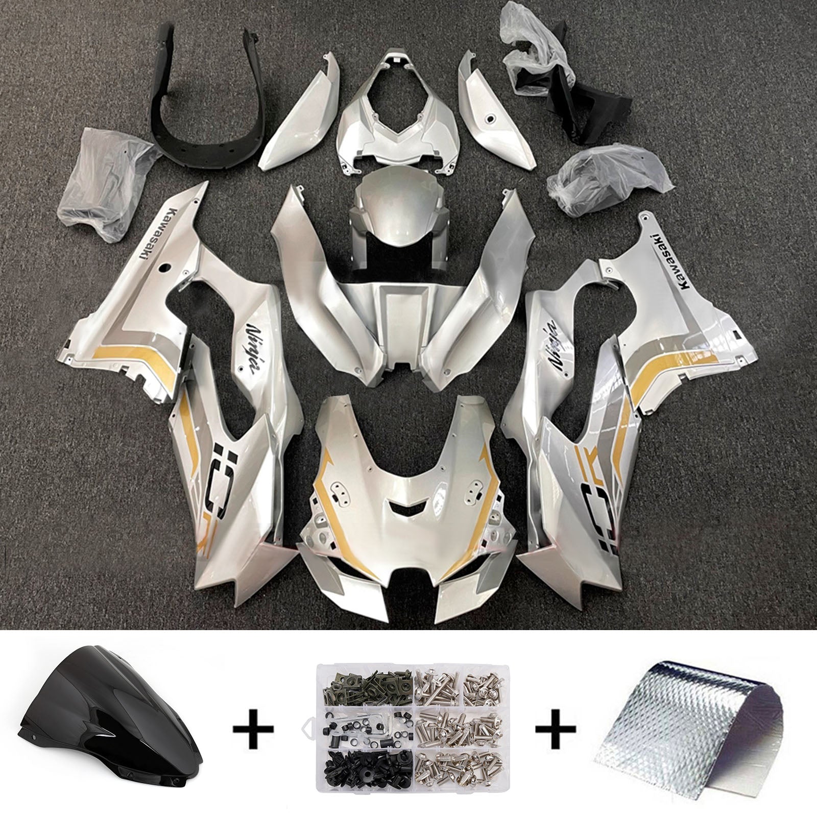 Kit carenatura iniezione Carrozzeria ABS adatto per Kawasaki ZX-10R ZX-10RR 2021-2025