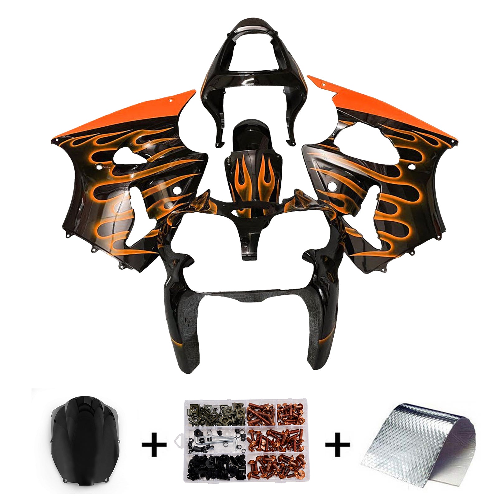 Kit de carénage d'injection de carrosserie pour Kawasaki ZX6R 636 2000-2002 ZZR600 2005-2008