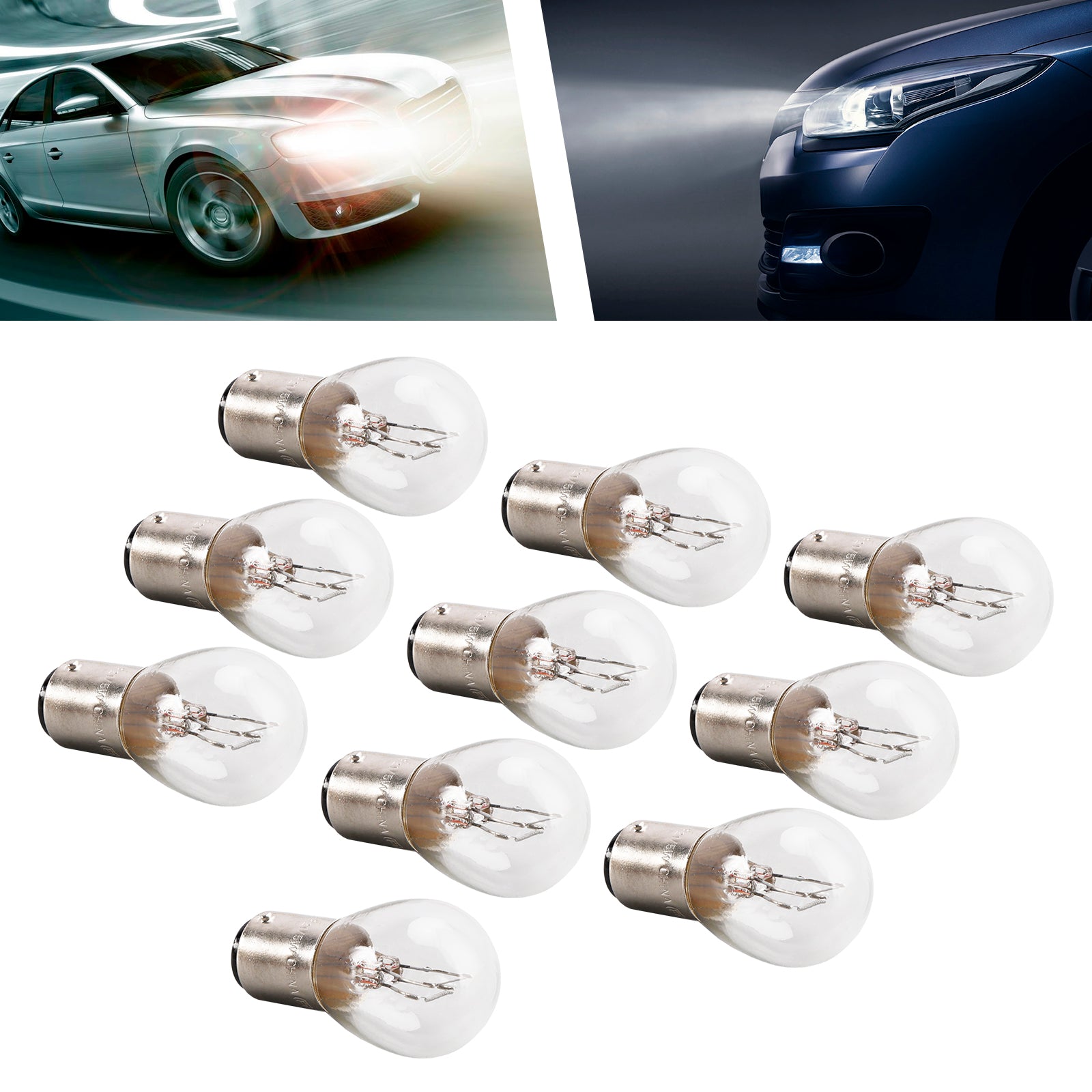 10ks auta Svetlá rúrková žiarovka Žiarovka P21/5W Bay15d 7528 12V 21/5W pre Osram