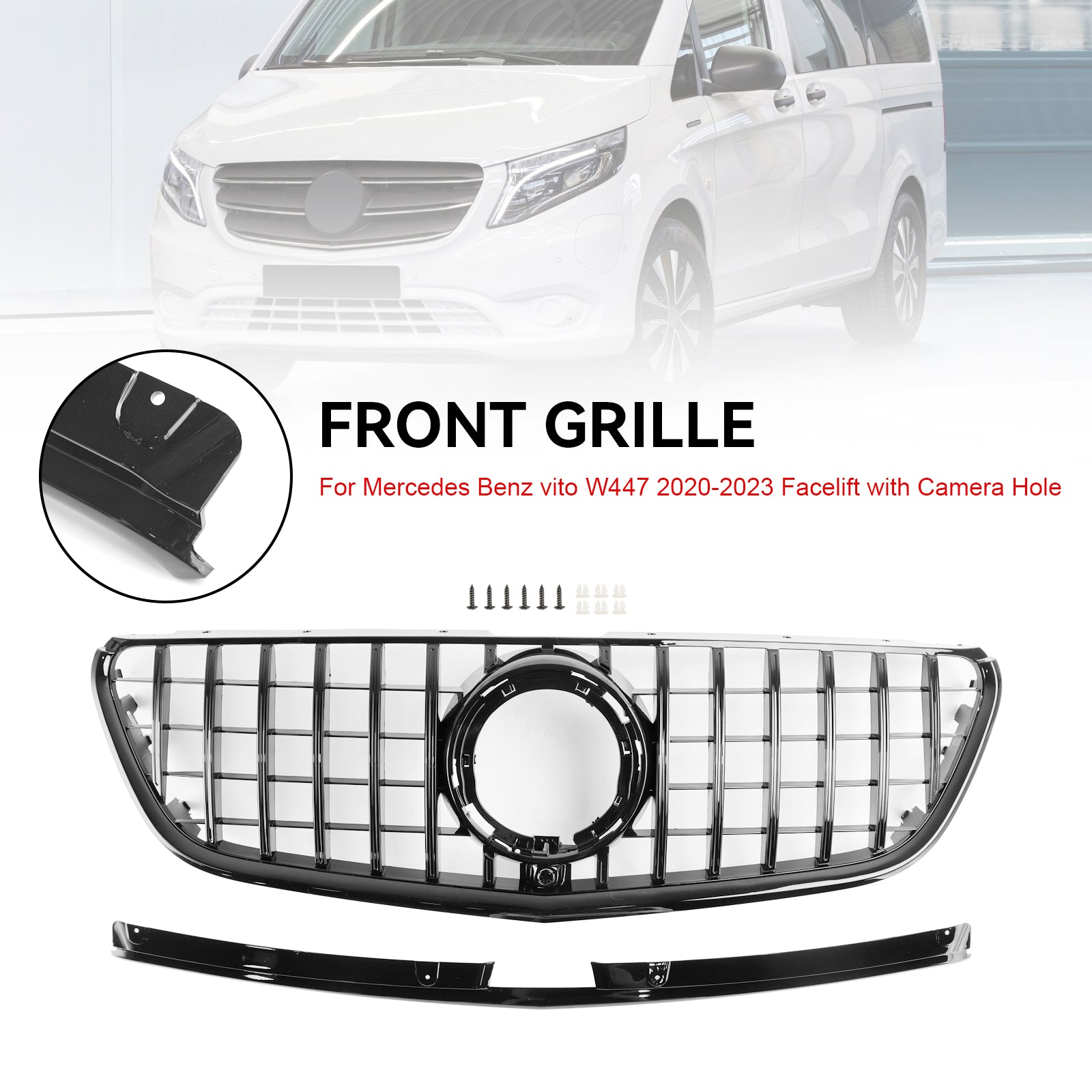 Mercedes-Benz Vito restylé (2020-2023) W447 Calandre avant noire