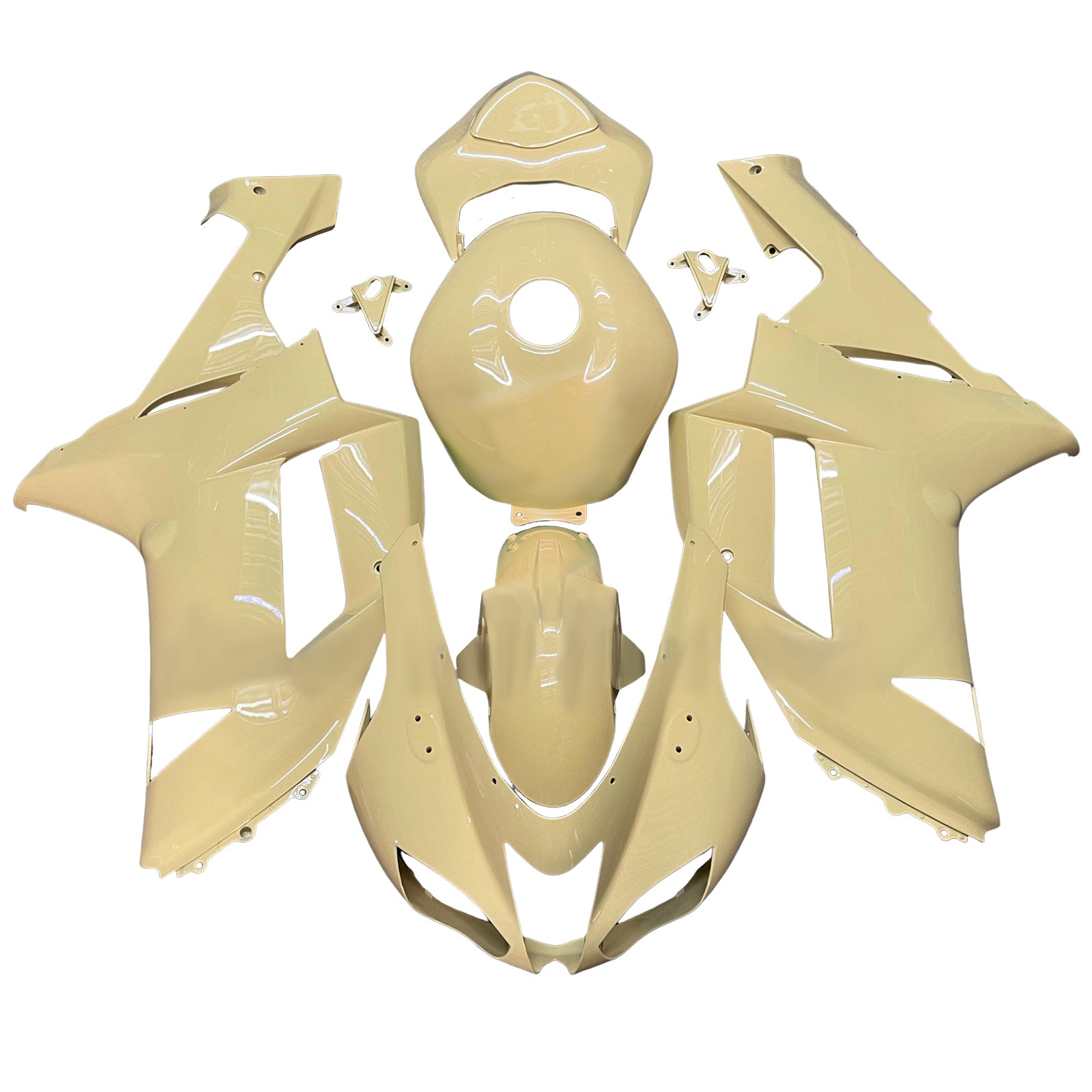 Injeksjon Fairing Kit Bodywork Plast Abs Fit for Kawasaki ZX6R 636 2007-2008