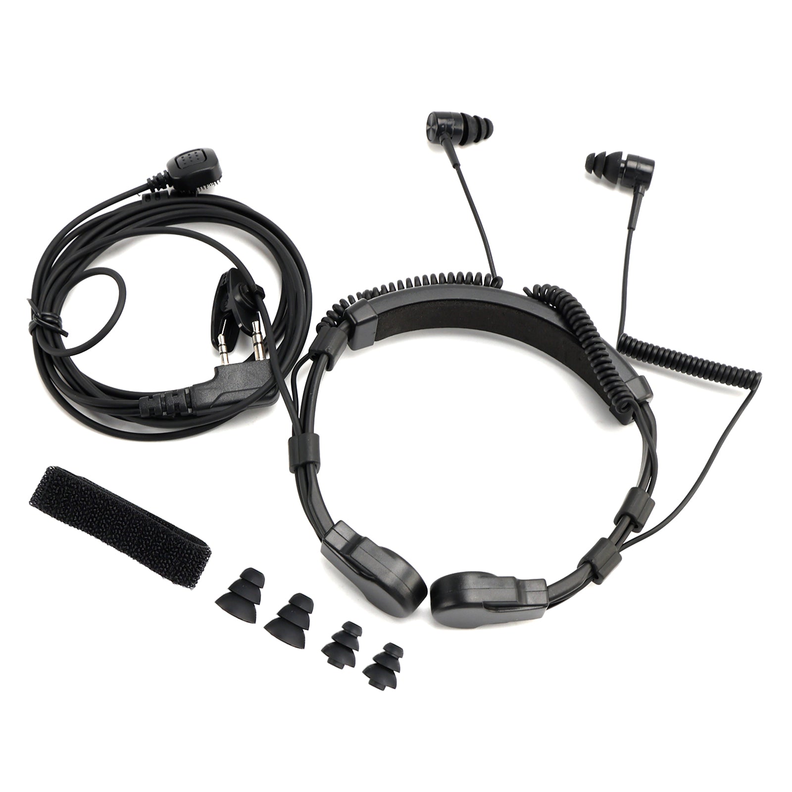 K-Head Télescopique Gorge Vibration Micro Casque pour TK-208 TK-220 TH-D7 TH-F6