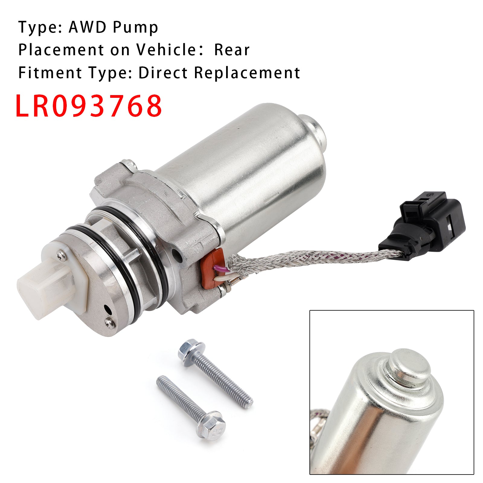 2017-2023 Land Rover Range Rover Velar Velar Différentiel Pompe LR093768