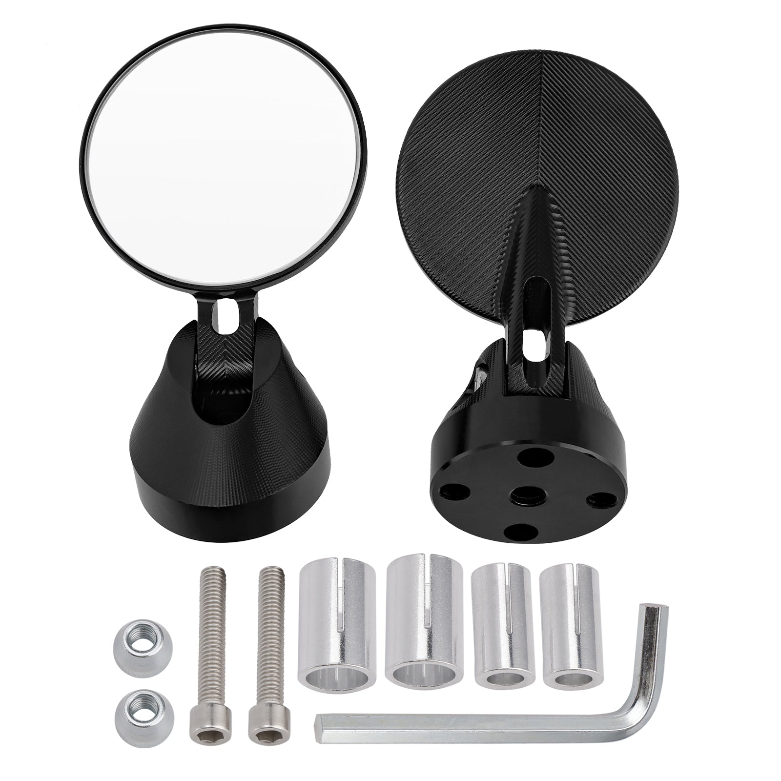 CNC ?50mm Mini Handlebar End Mirror Set For Vespa Sprint Primavera 50 125 150