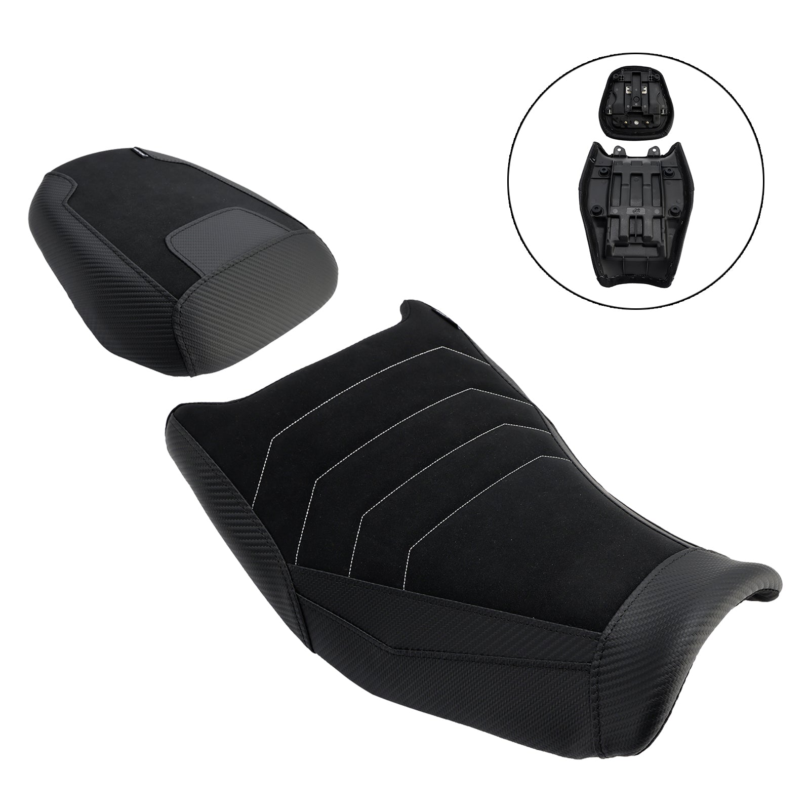 Lower Front W/ Rear Seat Driver Pillion Black For Suzuki V-Strom250Sx 2024-2025