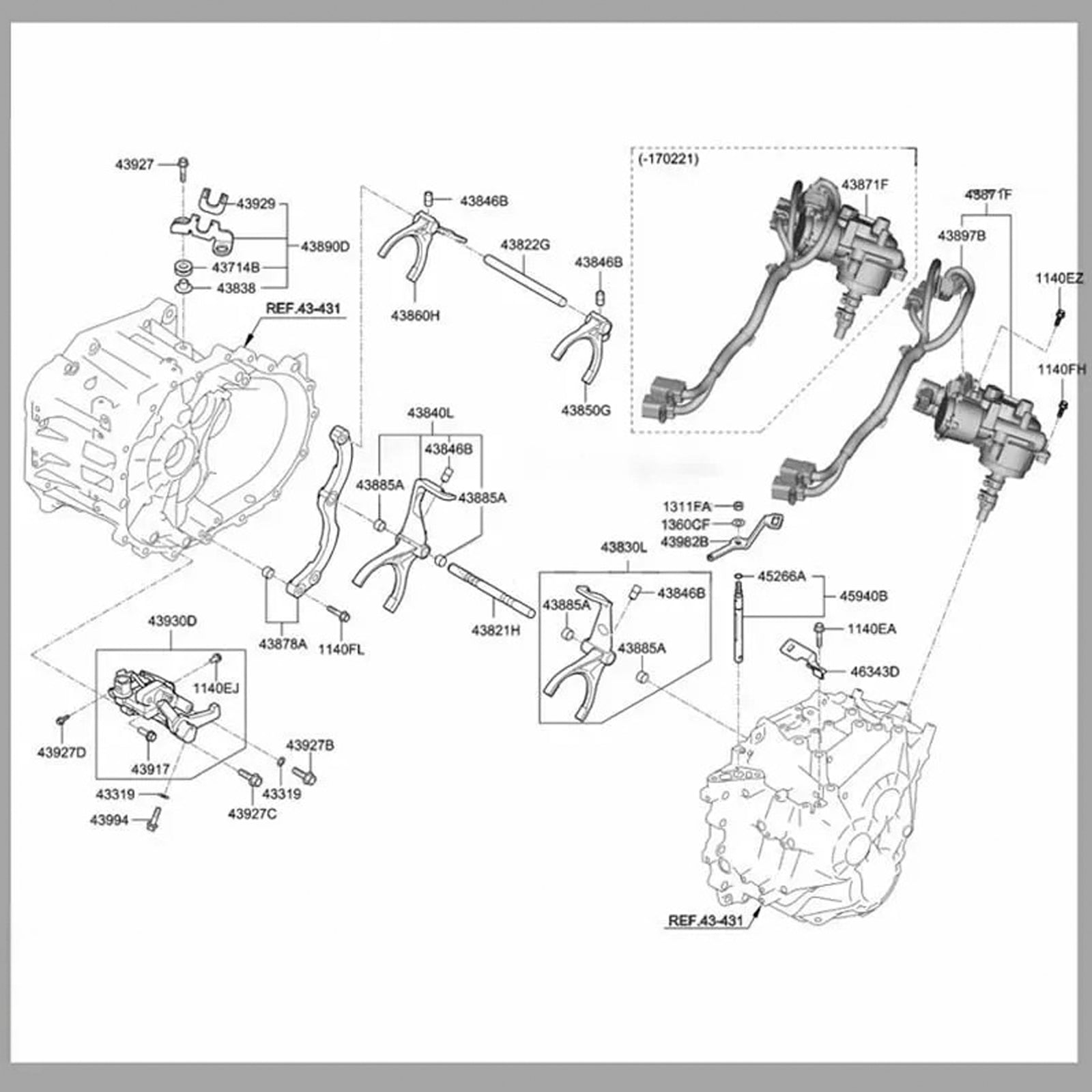 2017-2021 Kia Soul Forte Actuator Assy-Gear 438002D000 438002D205 6-PIN