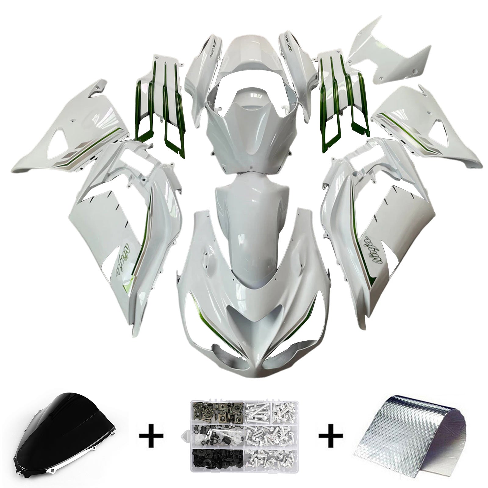 2012-2025 Kawasaki ZX14R Kit de carénage d'injection carrosserie plastique ABS #104