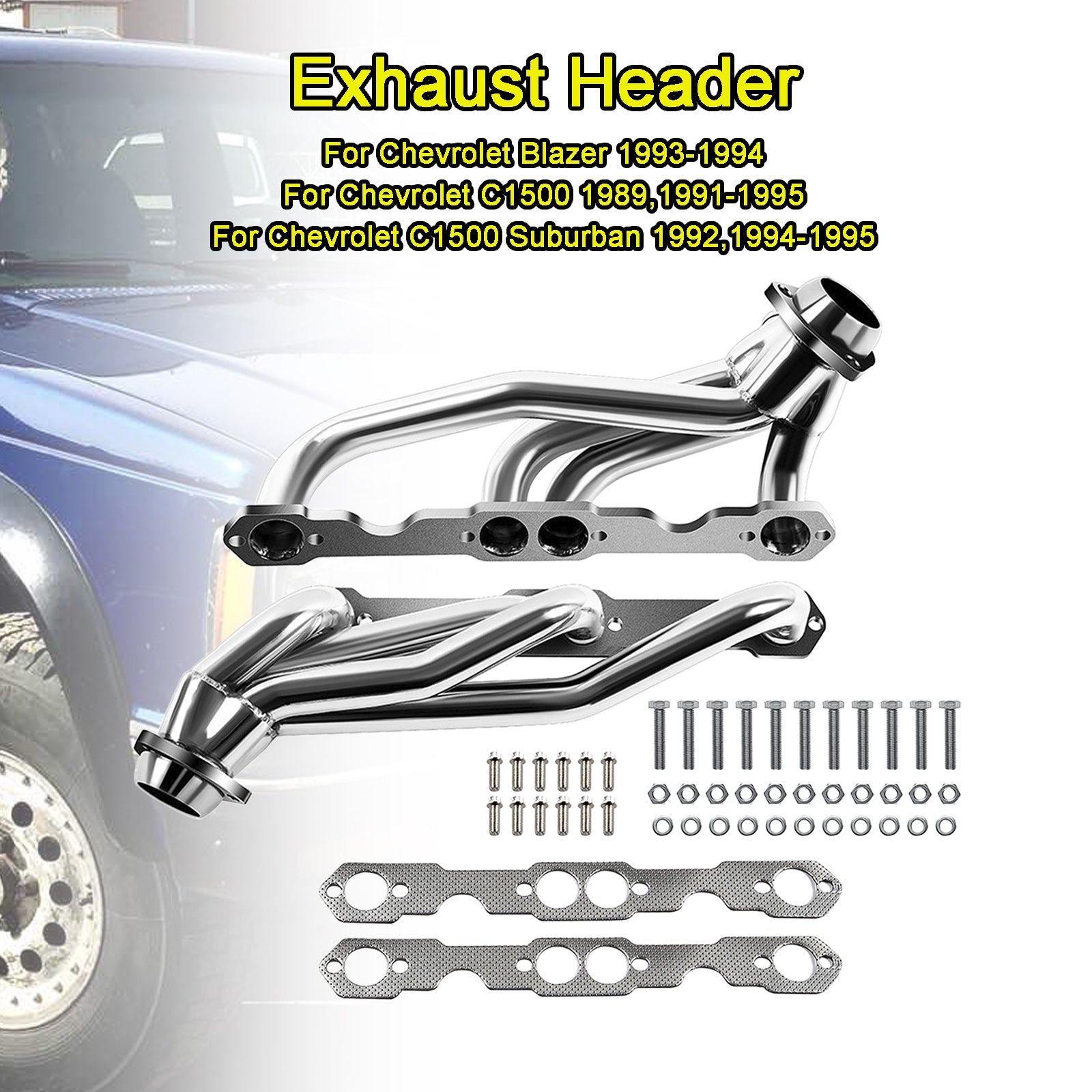 Coletor de escape de cabeçalho FIT CHEVY BLAZER 1993-1994 FIT CHEVY C1500 1991-1995