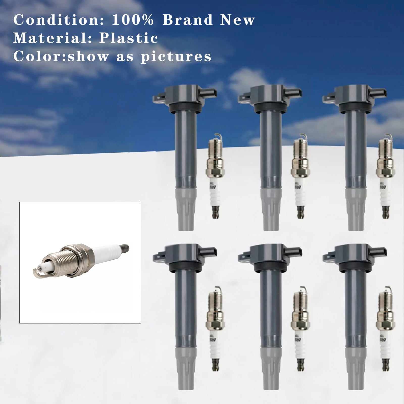 2008-2010 Dodge Avenger V6 2.7L 6 stuks ontstekingsbobines & Bougies UF502 4606869 4606869AA