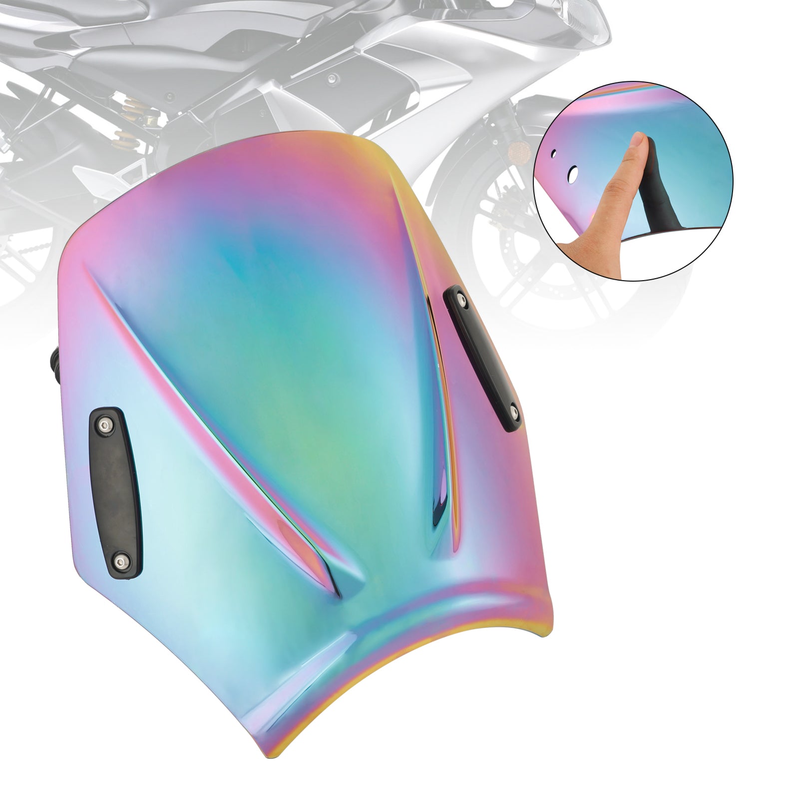 Motorfiets met 22mm/7/8" stuur Windscherm Windscherm Universeel