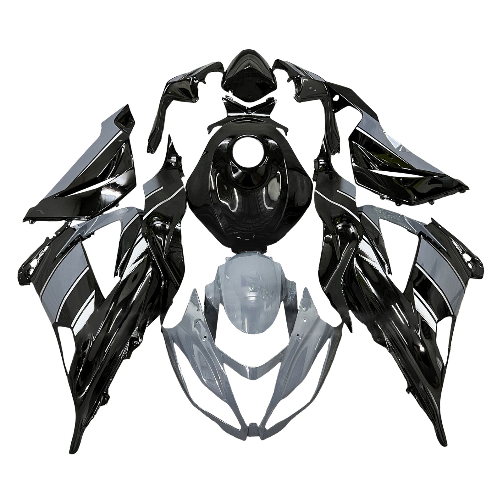 Kit de carénage injection de carrosserie en plastique ABS FAX pour Kawasaki ZX6R 636 2013-2018