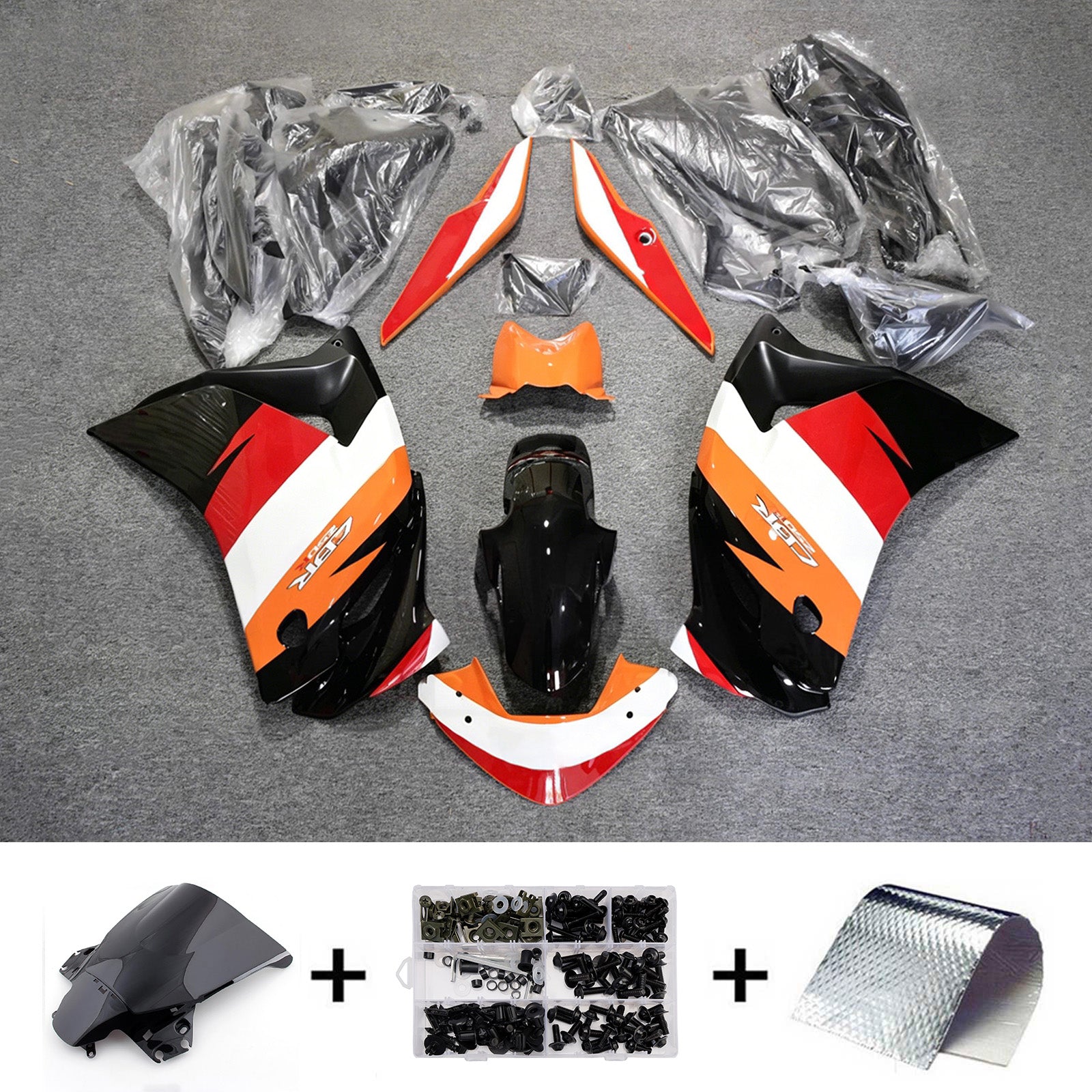 Injection Fairing Kit Bodywork Plastic ABS For Honda CBR250R 2011-2015