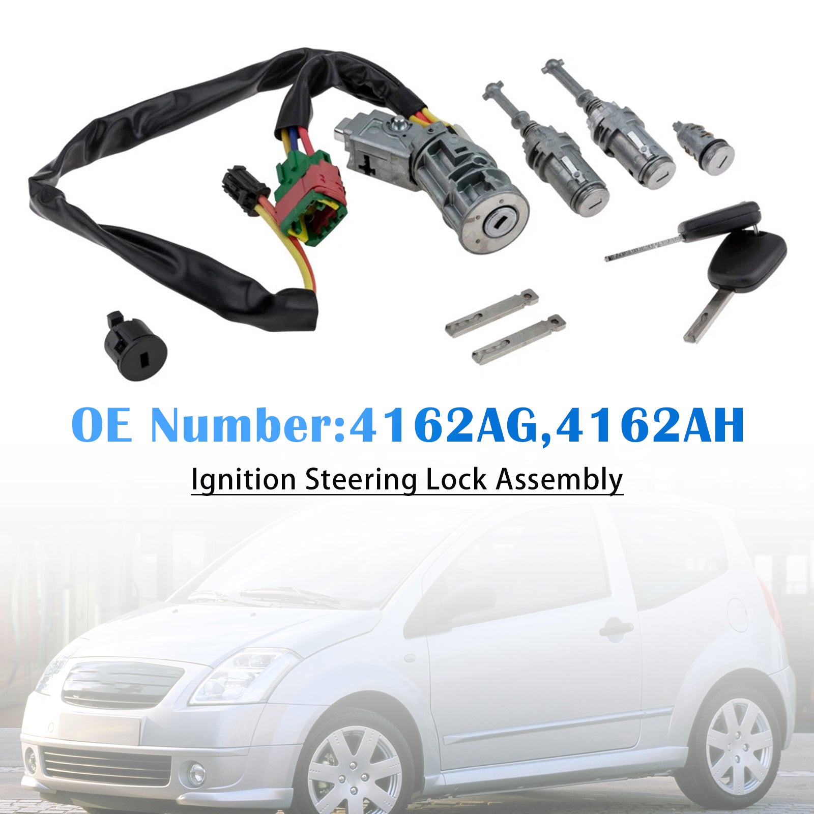 Ignition Steering Lock Assembly 4162AG For Citroen C2/C3 2003-