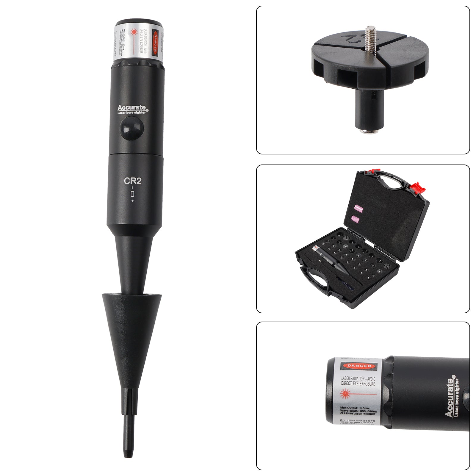 Professionele Laser Bore Sight Kit Meerdere kaliber Verbeterde Red Bore Sighter