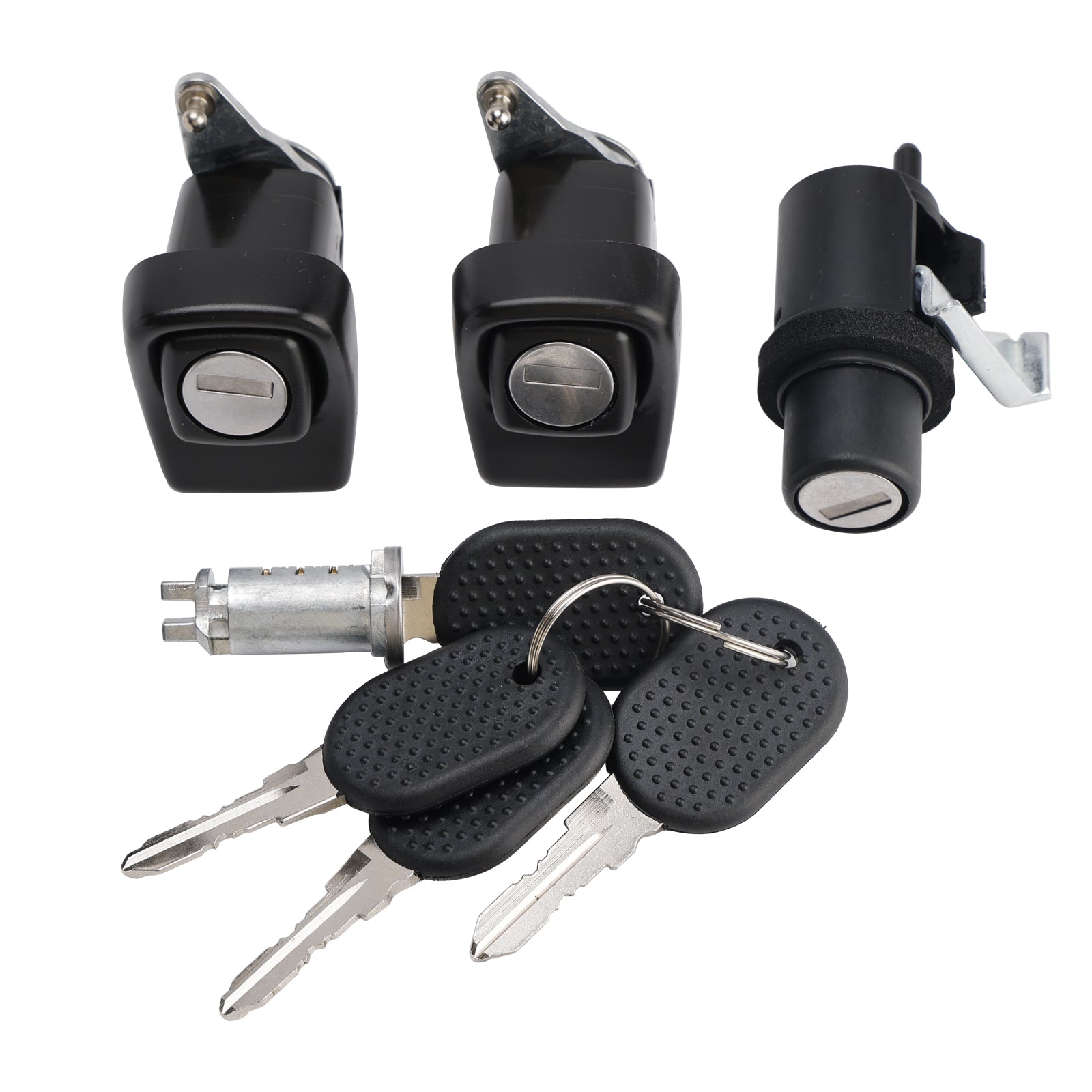 Right and Left Door Lock Kit + Bonnet + Cylinder + 4 Keys For Fiat Panda 85/104