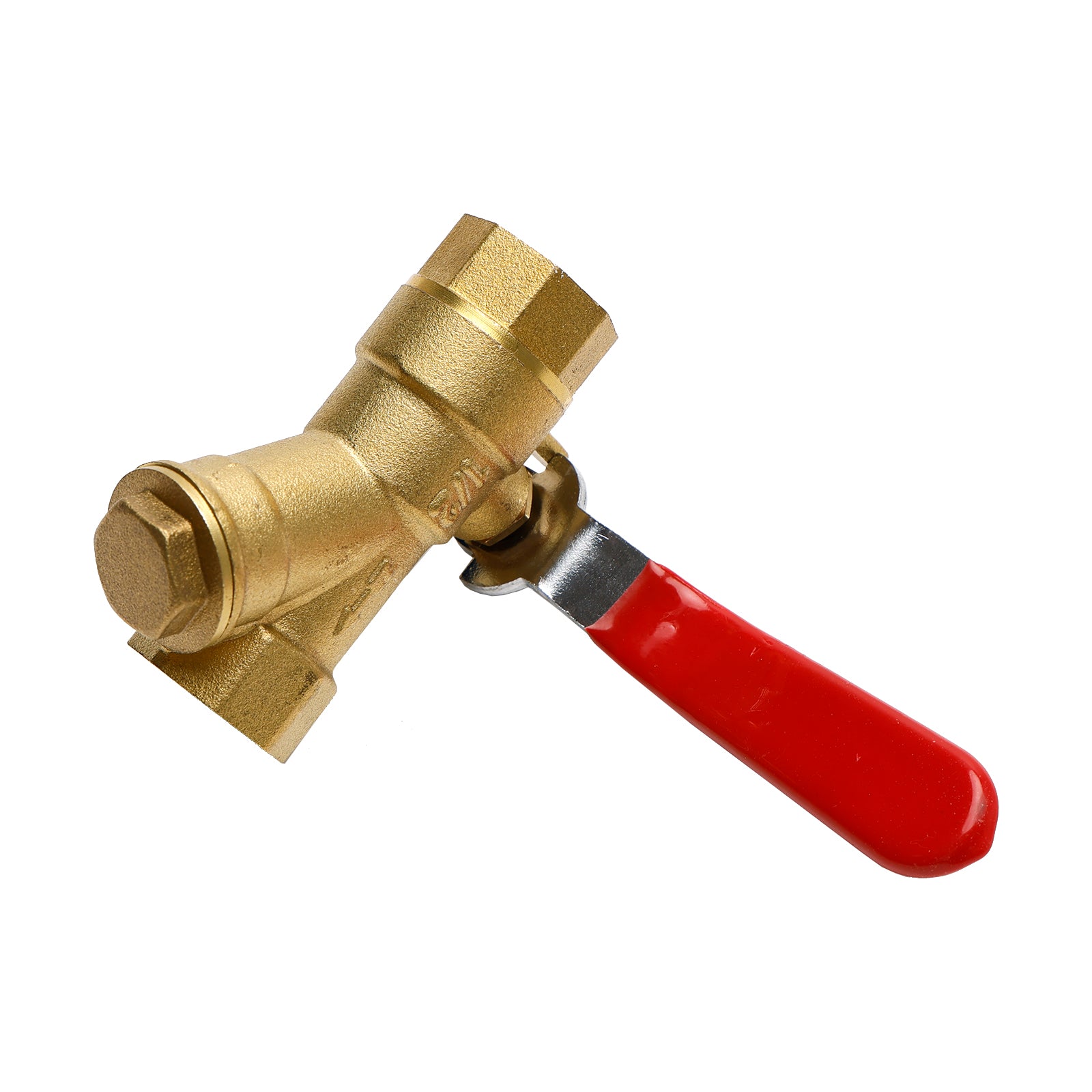 1/2" Válvula de bola con filtro colador tipo Y de latón BSP con rosca hembra igual