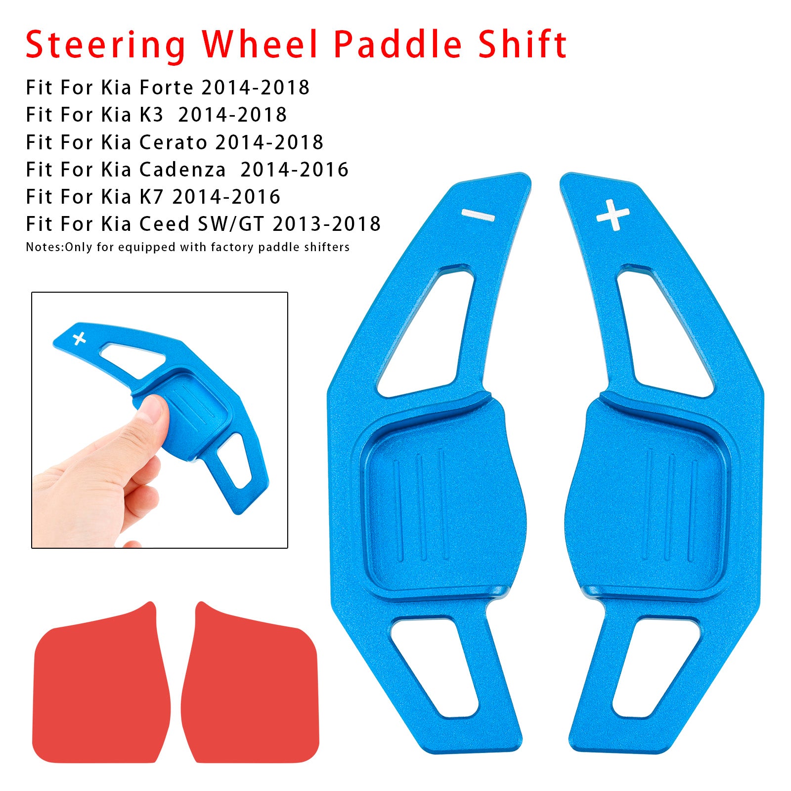 Extension de levier de vitesse au volant, pour Kia Forte Cadenza, en aluminium