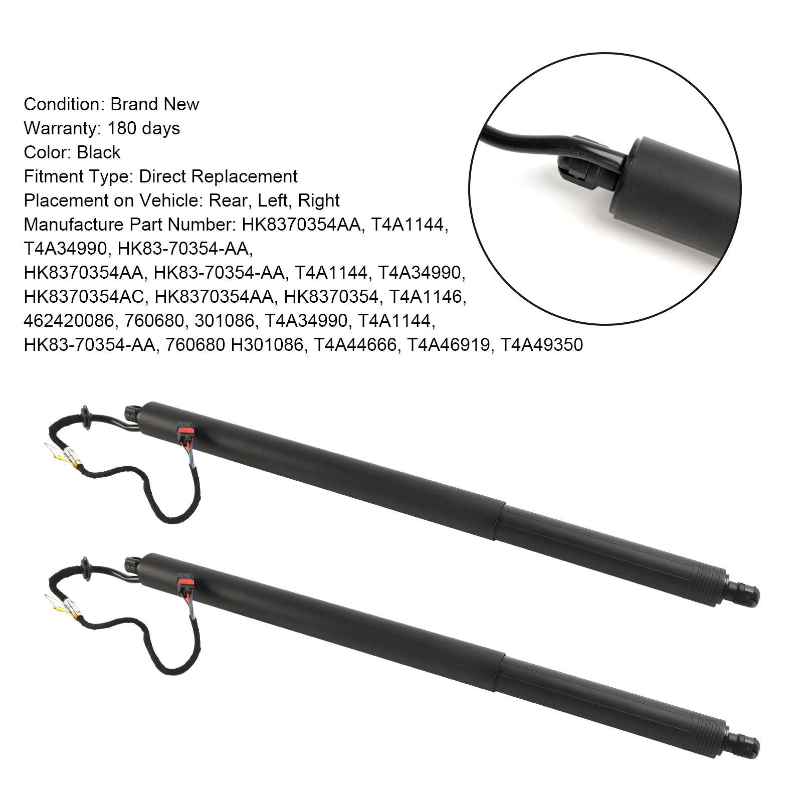 2016-2018 Jaguar F-Pace X761 2pcs Struts de hayon électrique arrière HK8370354AA