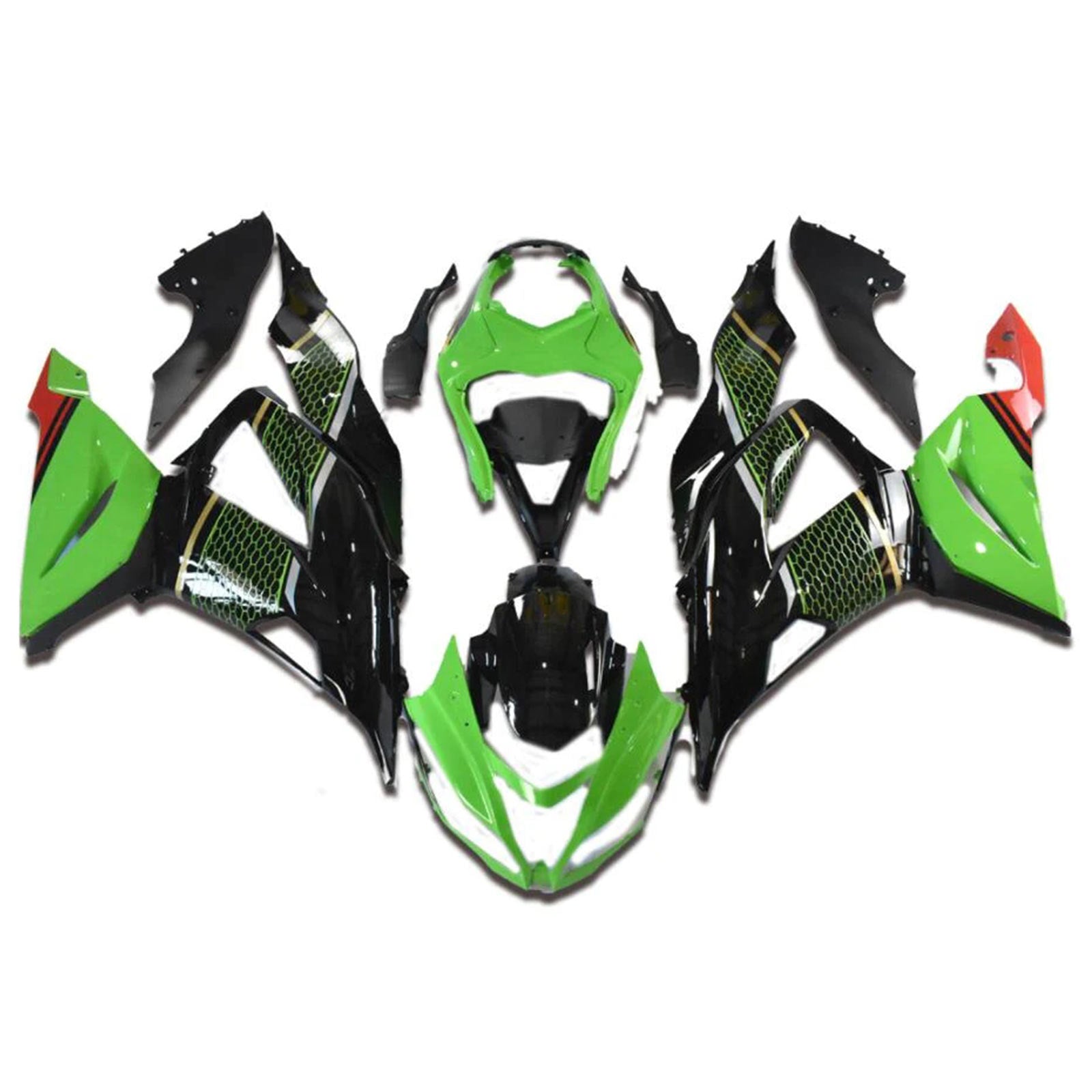 2013-2018 KAWASAKI ZX6R 636 Injektionsmässa Kit Bodywork Plastic ABS