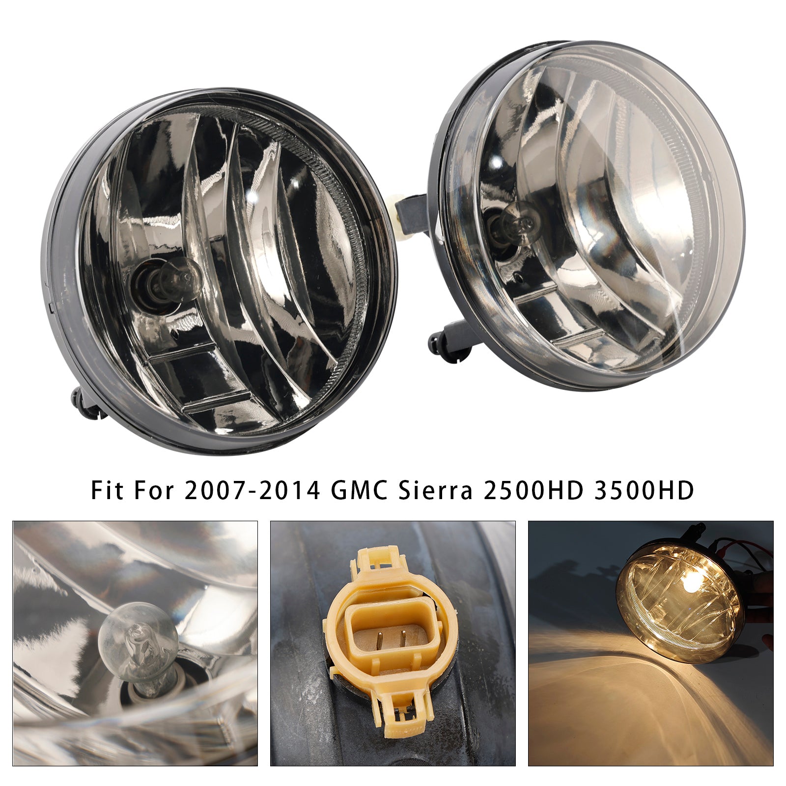 2007-2013 GMC Sierra 1500 par foran tåkelys lamper med pærer