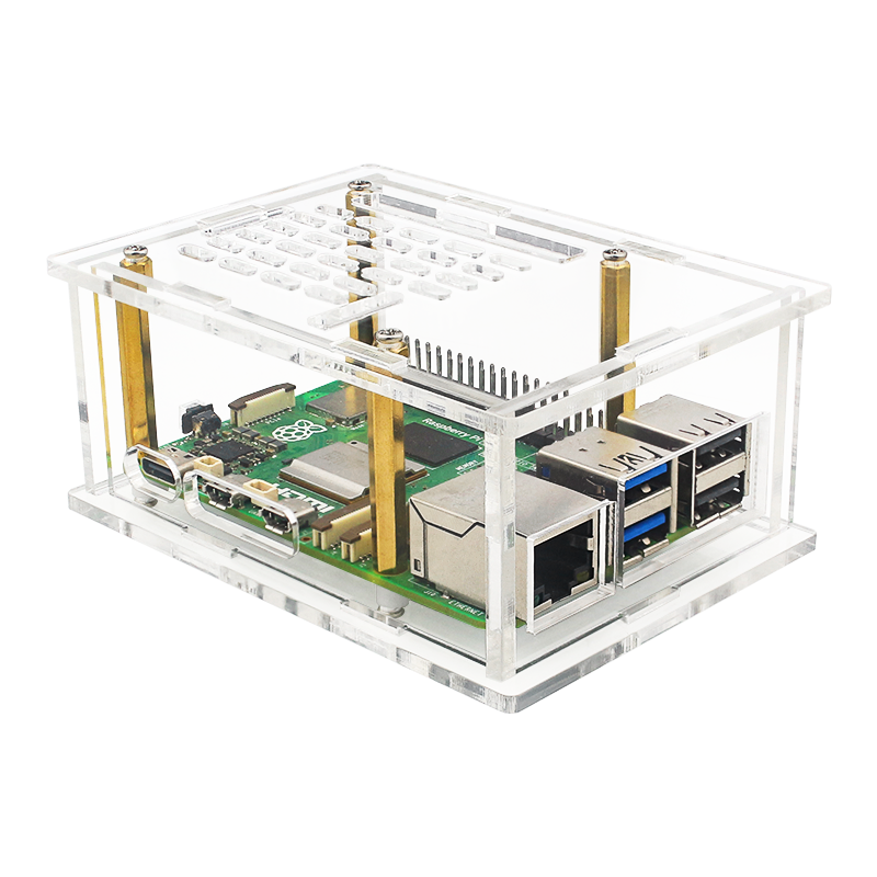 Raspberry Pi5 PCI-E Adapterbehuizing PCIe naar M.2 Adapterkaart Acrylboxradiator