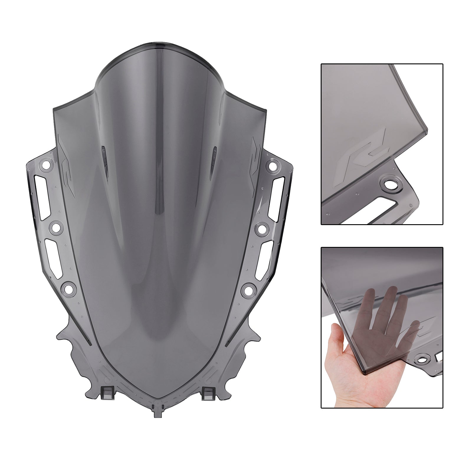 Černé sklo čelného skla vhodné pre Yamaha YZF R15 V4 2021-2024