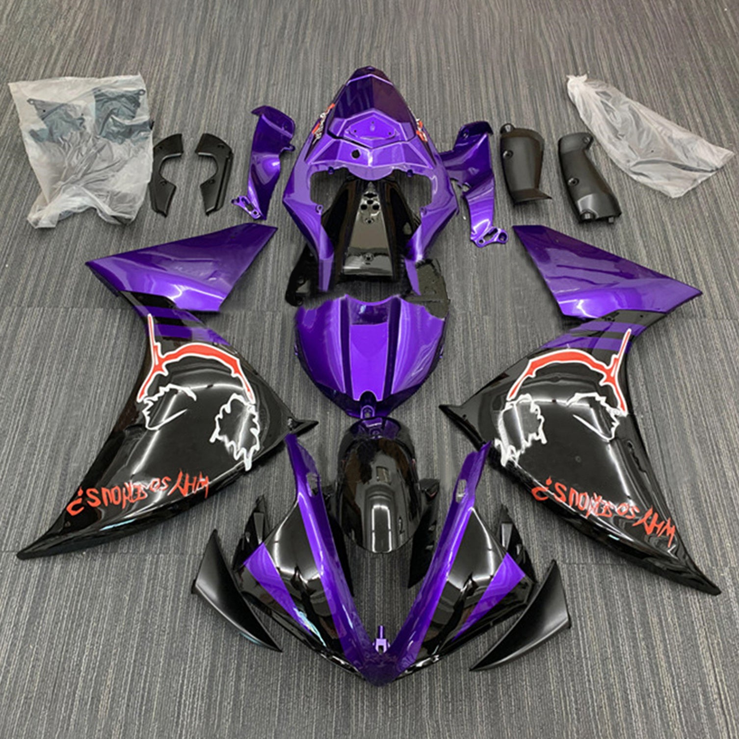 2012-2014 YAMAHA YZF-R1 injektionsmässa kit karosseriplast ABS