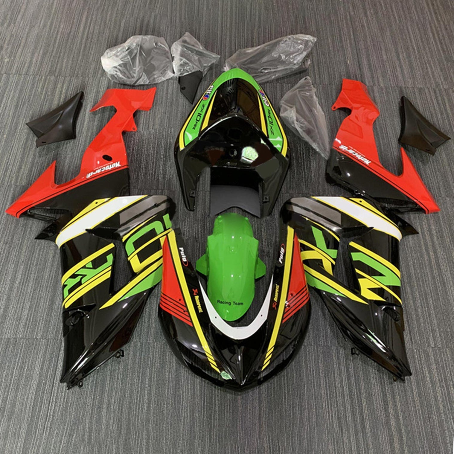 2006-2007 Kawasaki ZX10R Kit de carénage carrosserie plastique ABS
